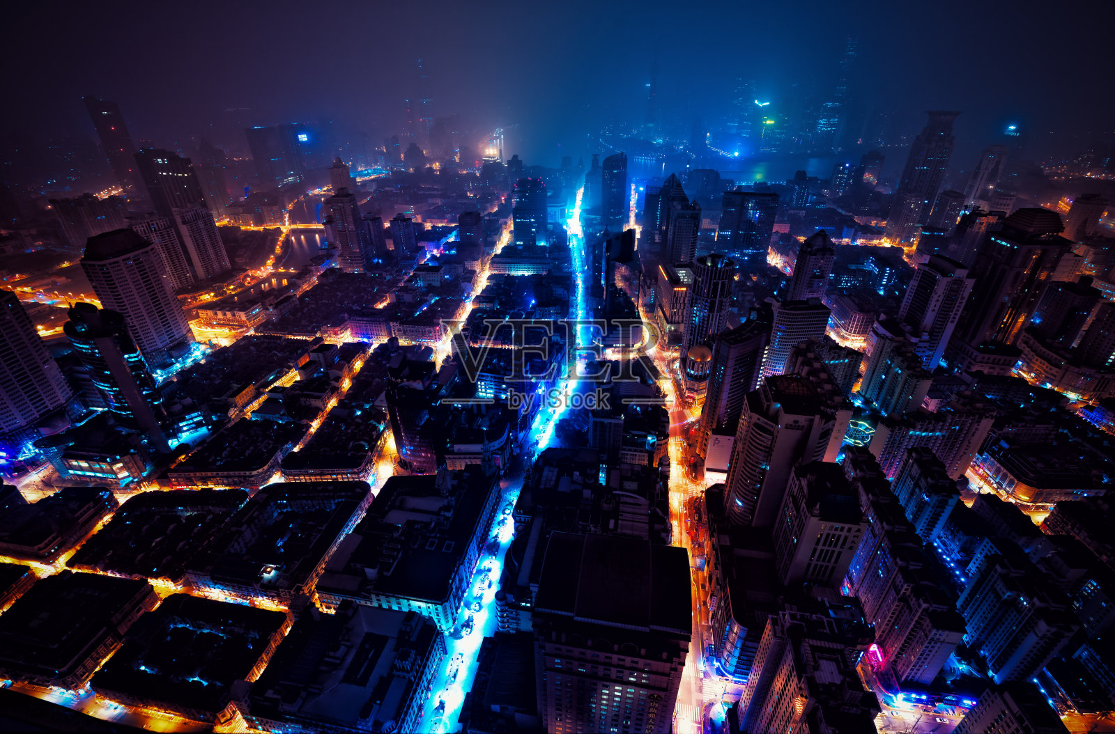 上海夜景，中国照片摄影图片