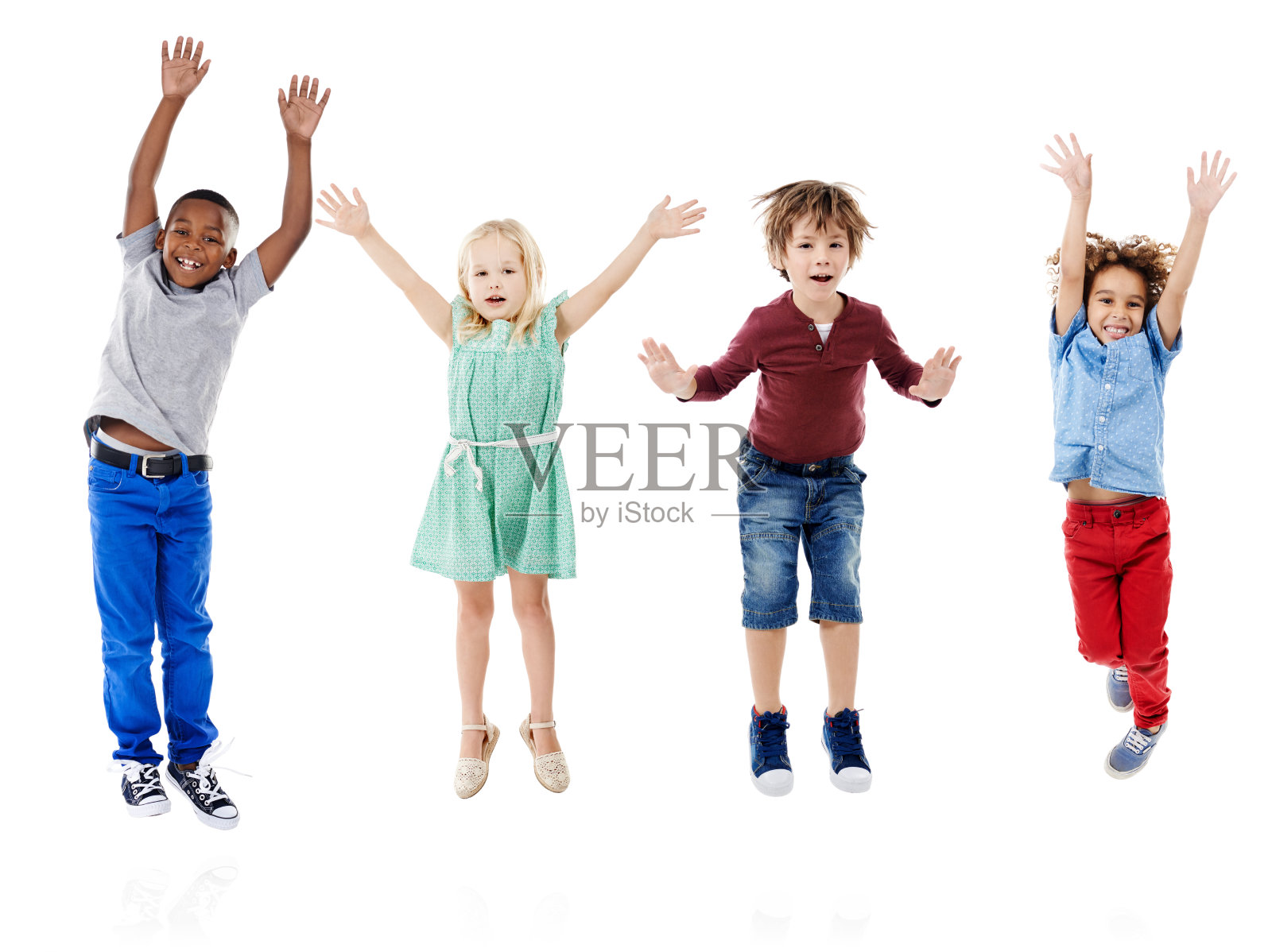 如果你喜欢做一个孩子，请举手!照片摄影图片