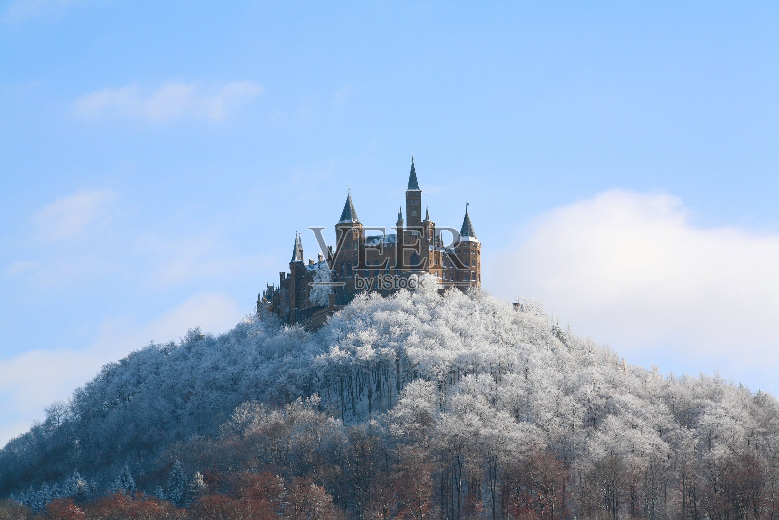 霍亨索伦城堡冬堡照片摄影图片