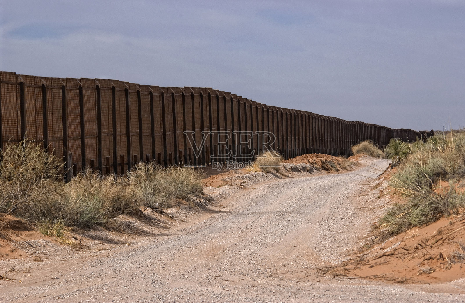 新墨西哥州的边境围栏图片照片摄影图片