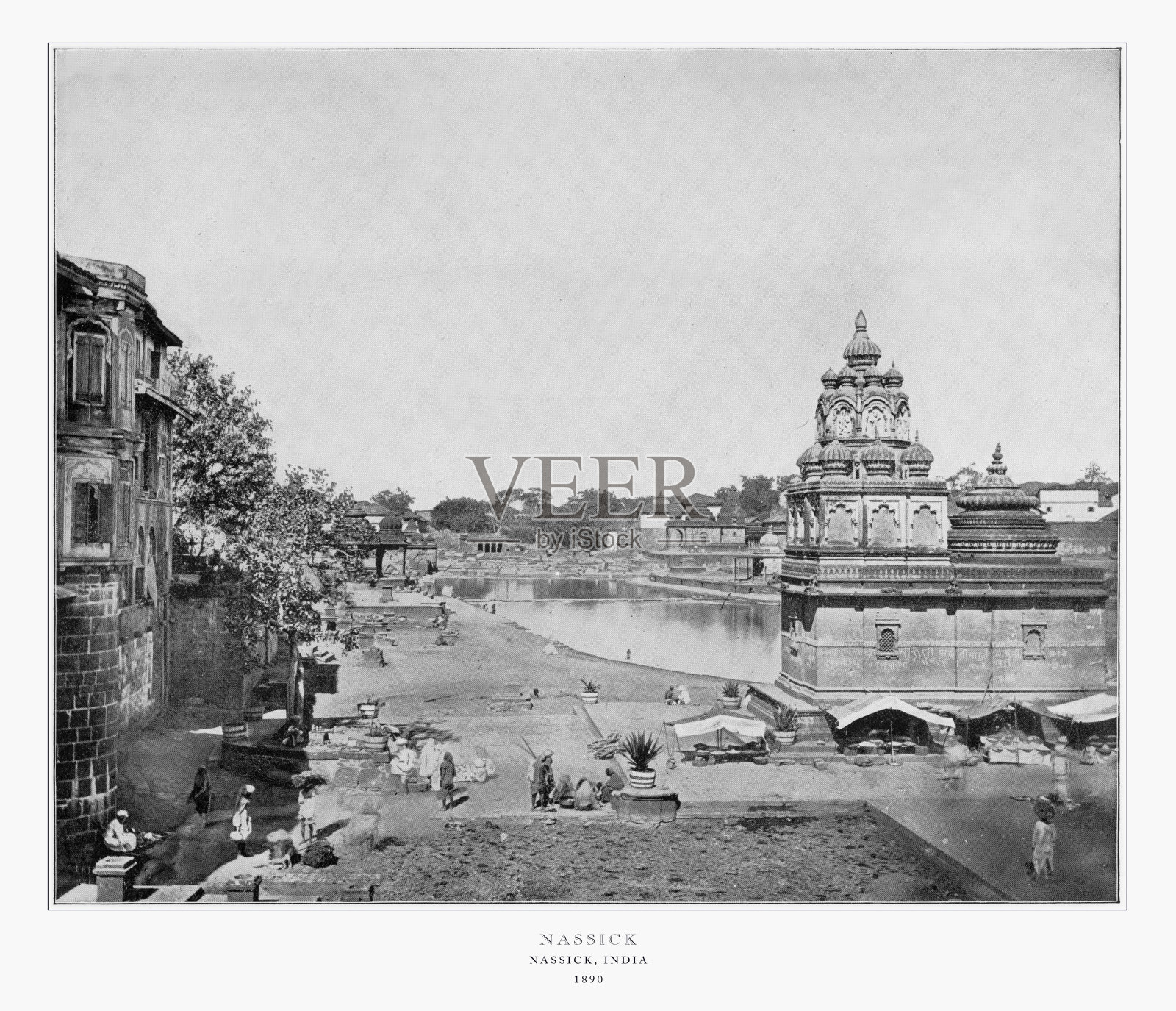 纳西克，印度，古印度照片，1893年照片摄影图片