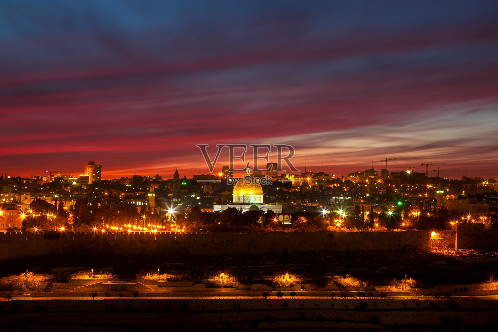 耶路撒冷古城照片摄影图片
