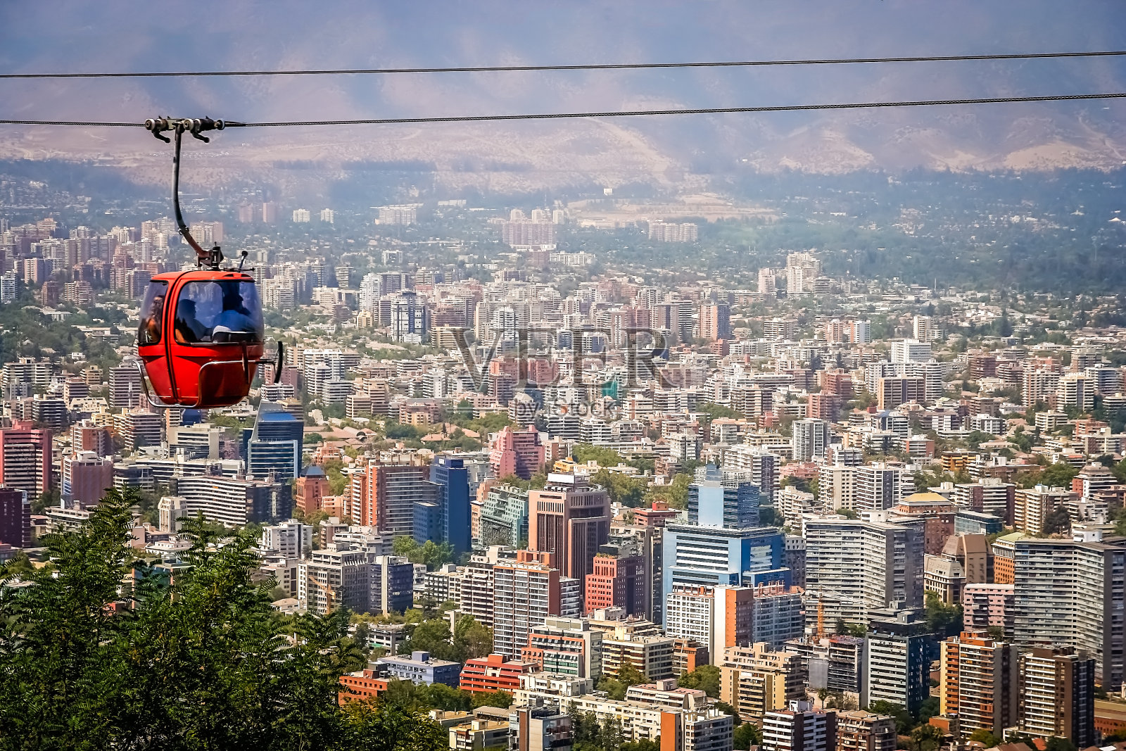 智利圣地亚哥缆车照片摄影图片
