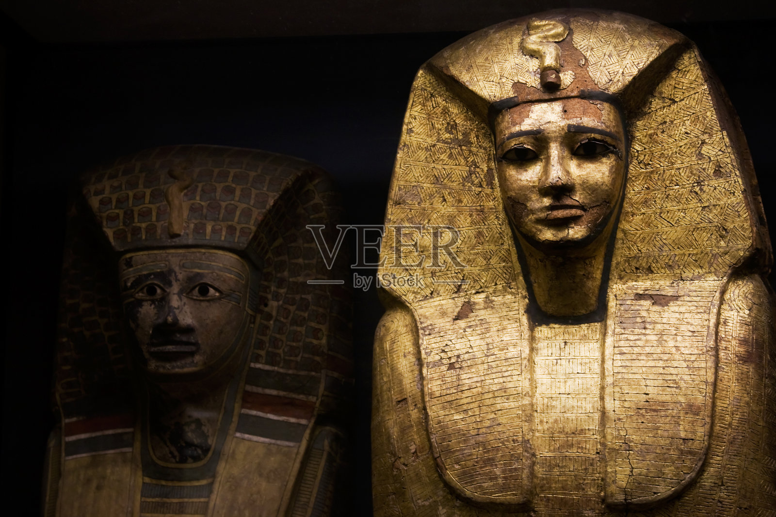 古埃及法老用的石棺照片摄影图片