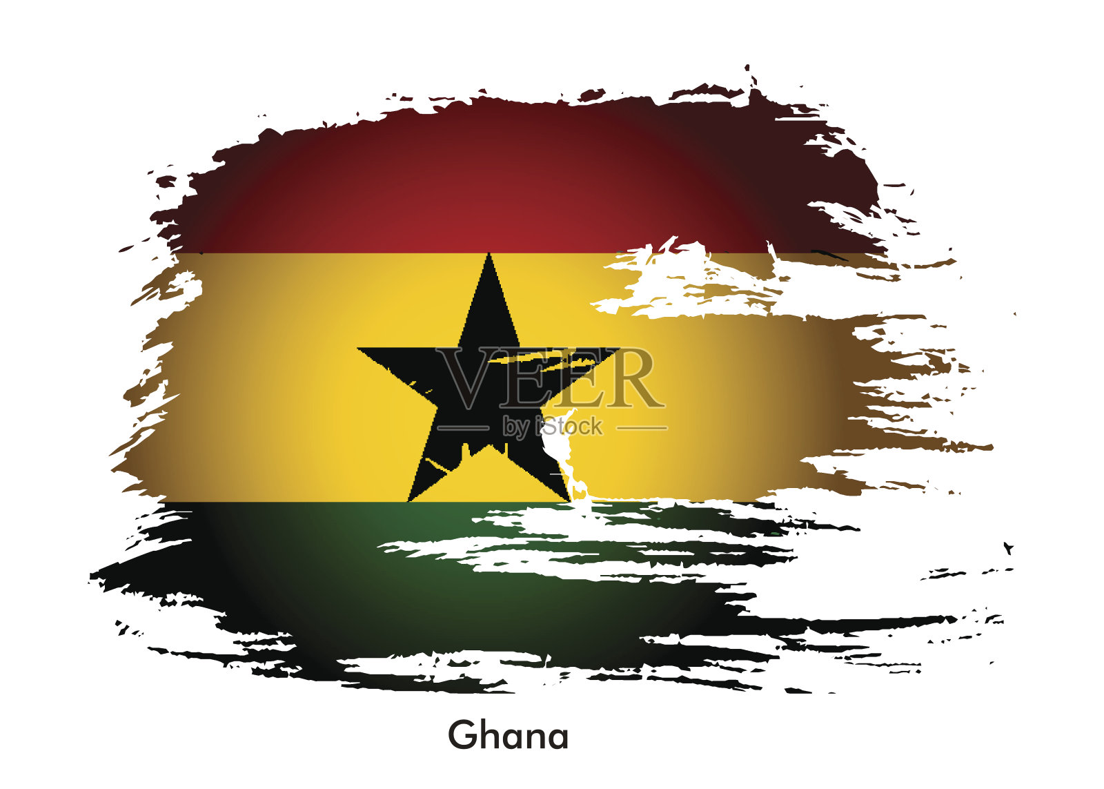 加纳国旗插画图片素材