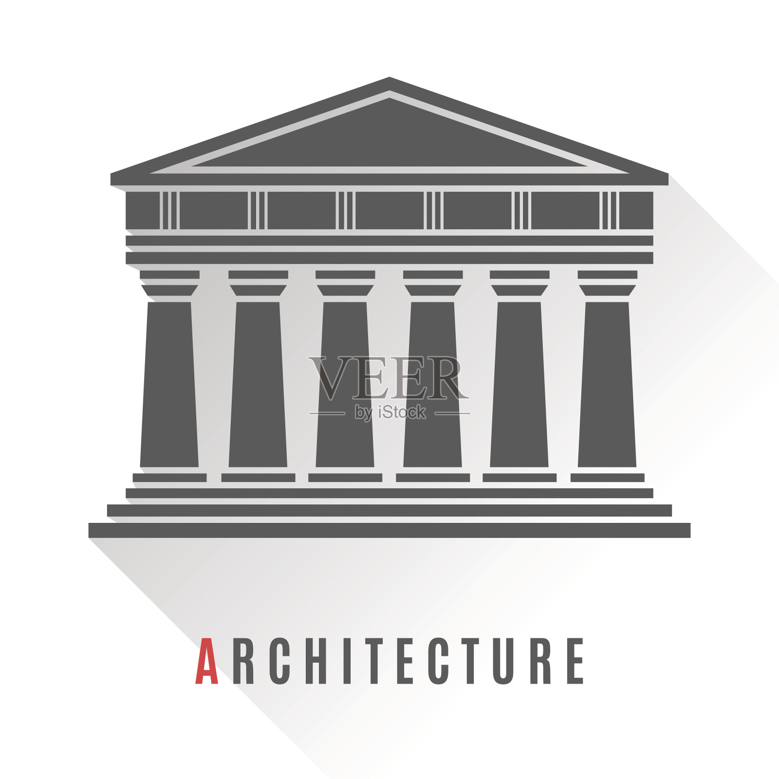 建筑希腊神庙图标插画图片素材
