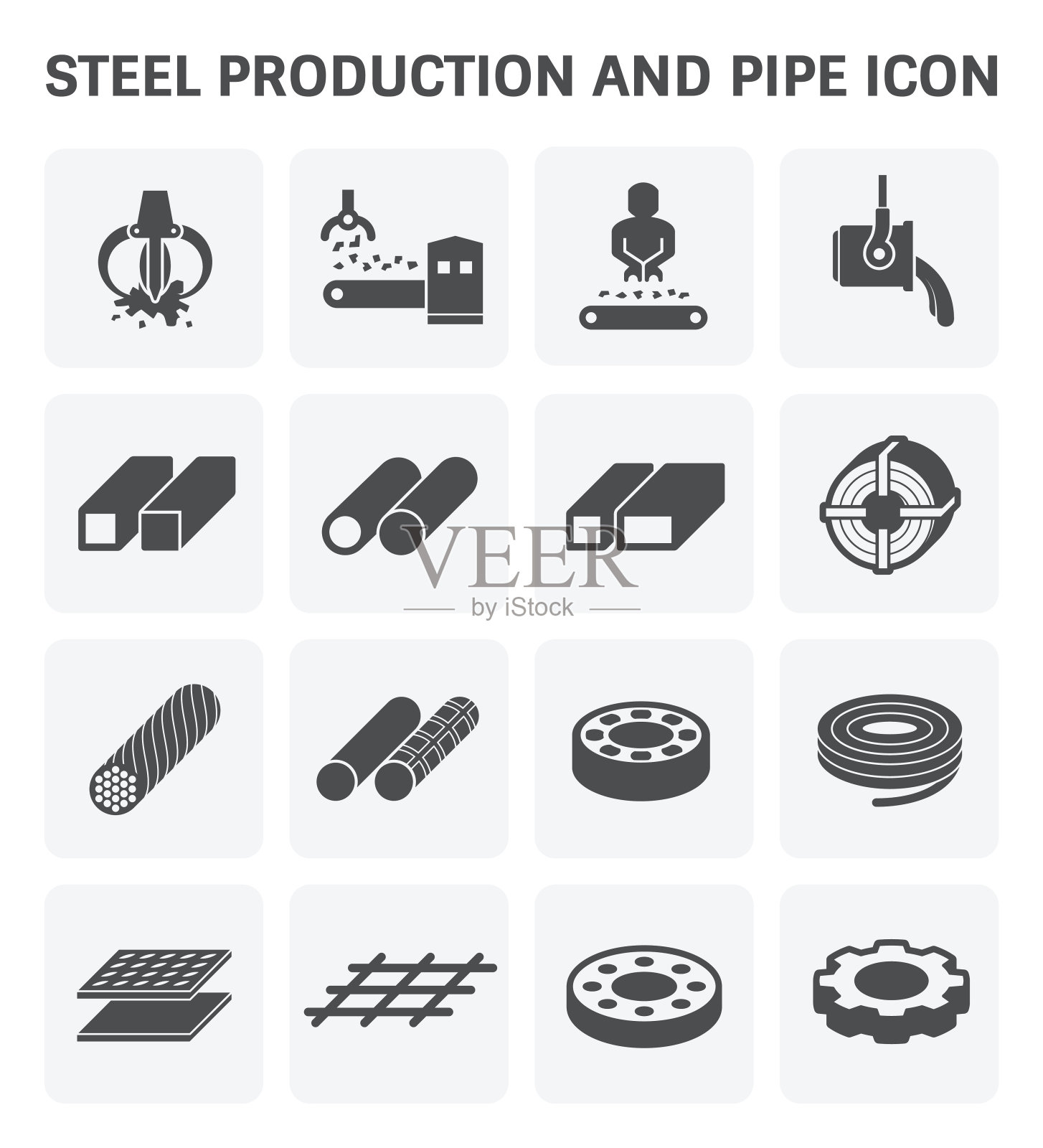 Stel金属图标设计元素图片