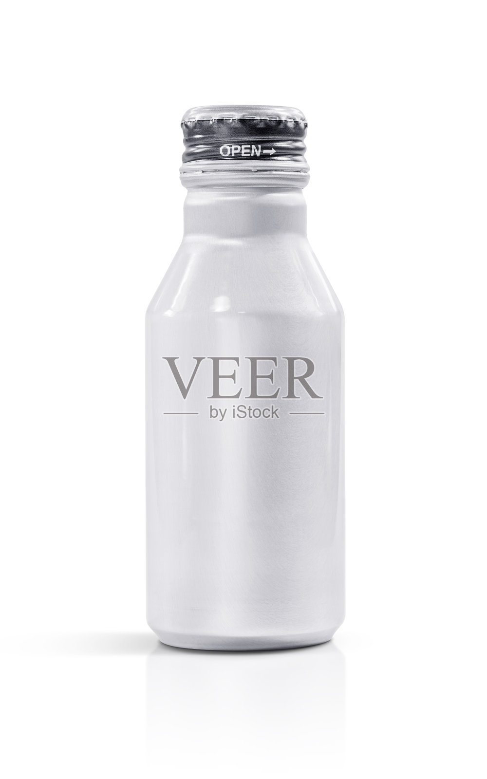 空白包装饮料铝罐孤立在白色背景与剪切路径照片摄影图片