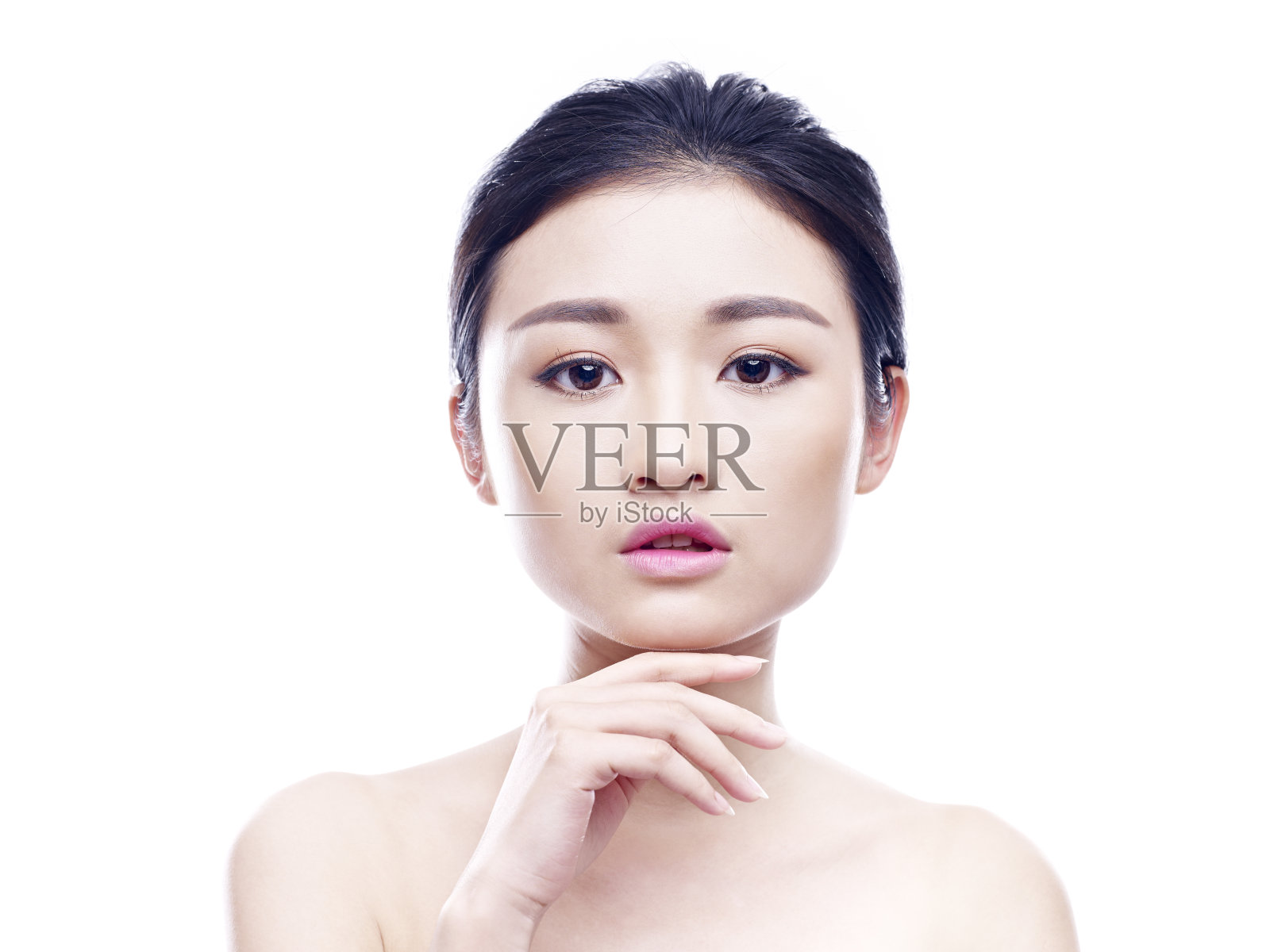 年轻亚洲女人的脸照片摄影图片