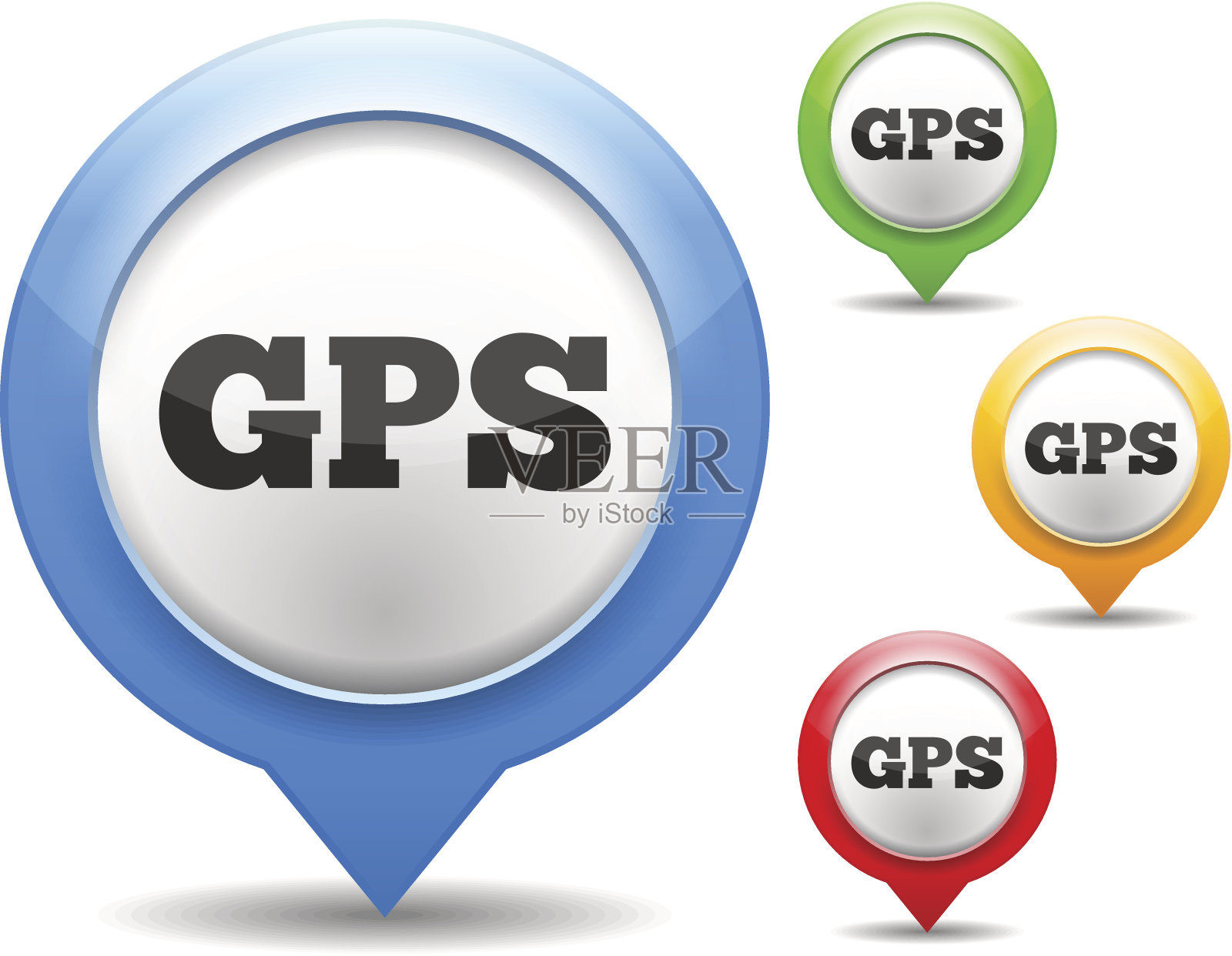 全球定位系统(GPS)图标设计元素图片