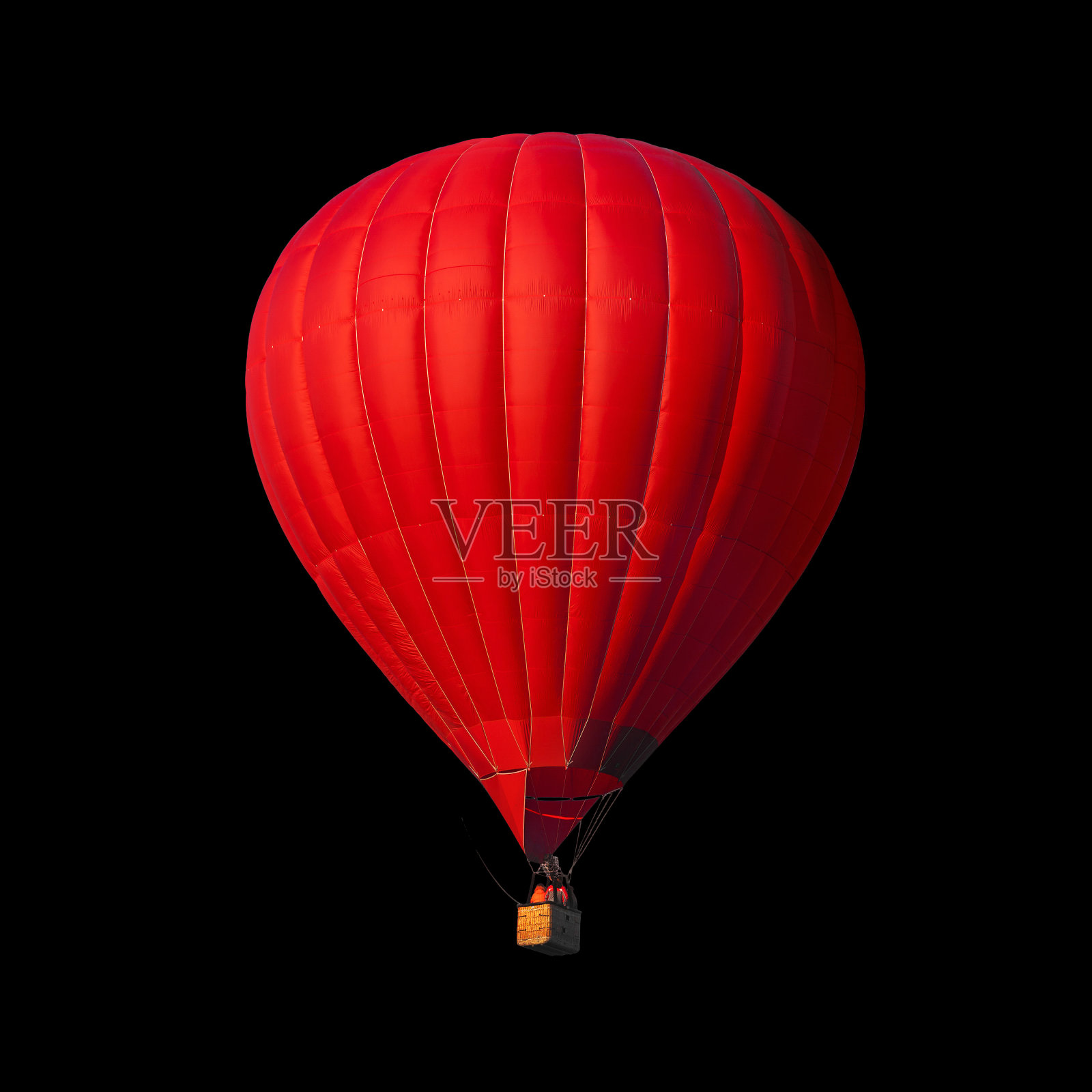 红色气球被黑色隔离照片摄影图片