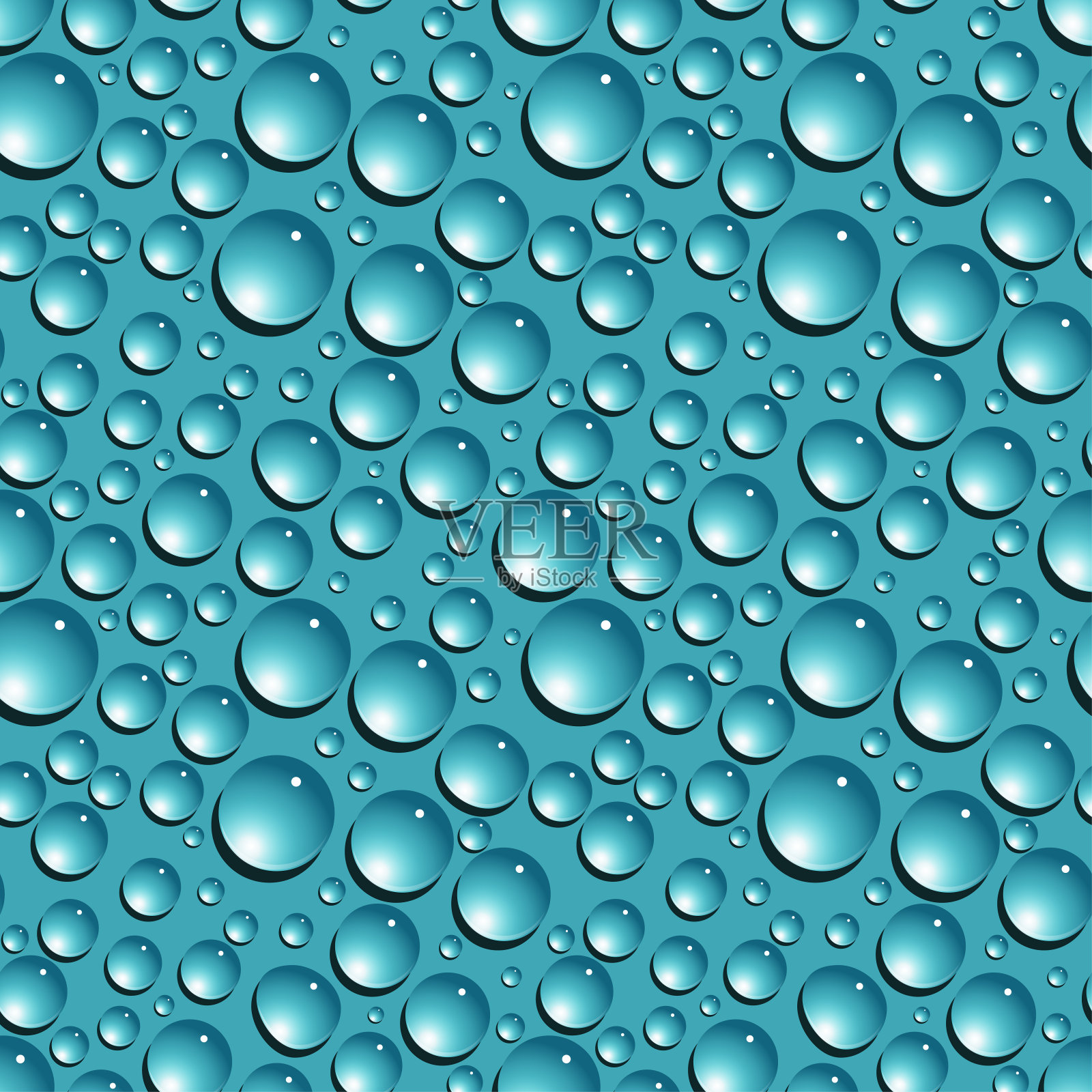 水滴无缝图案设计元素图片