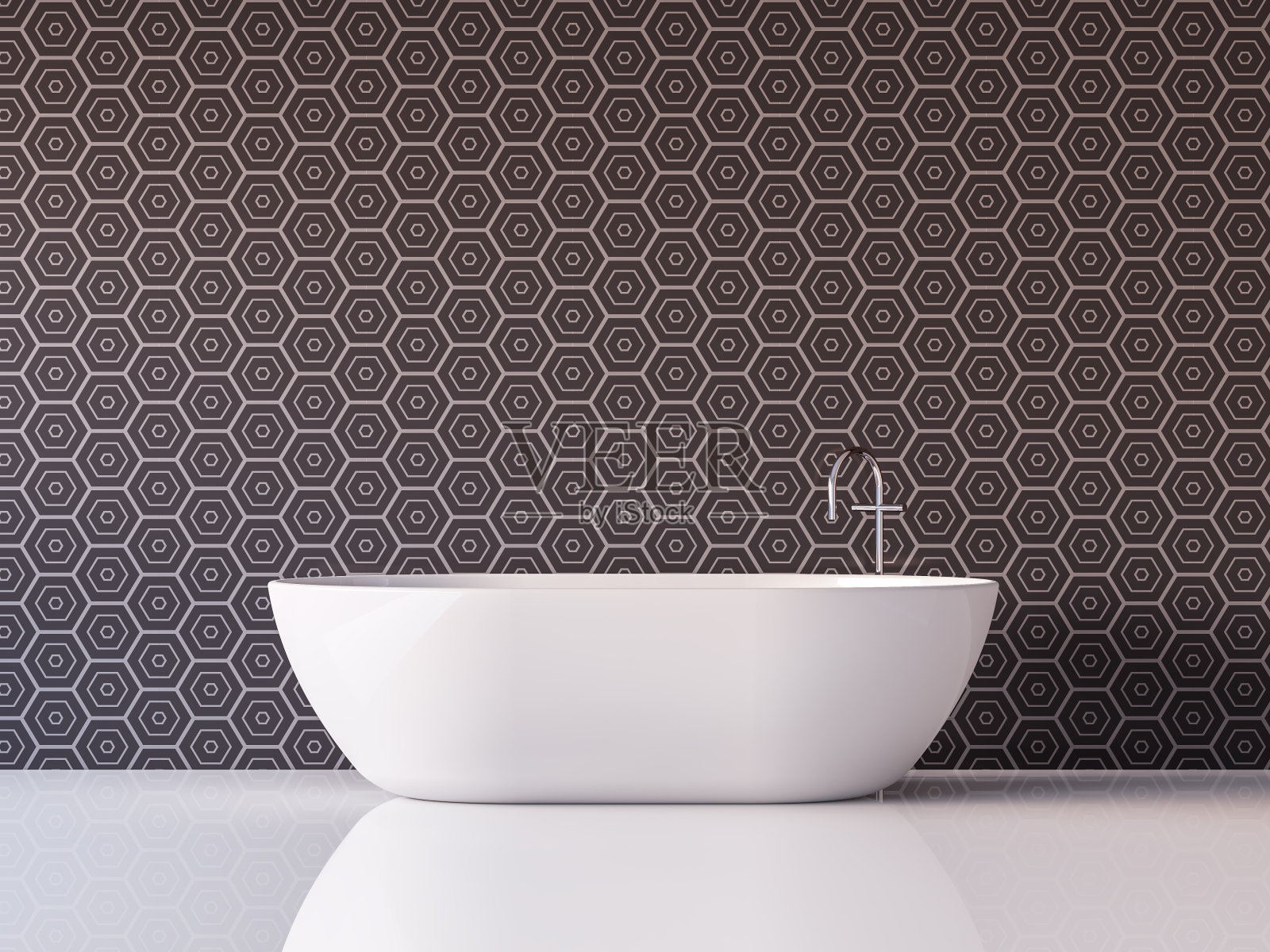 现代豪华浴室3d渲染图像插画图片素材