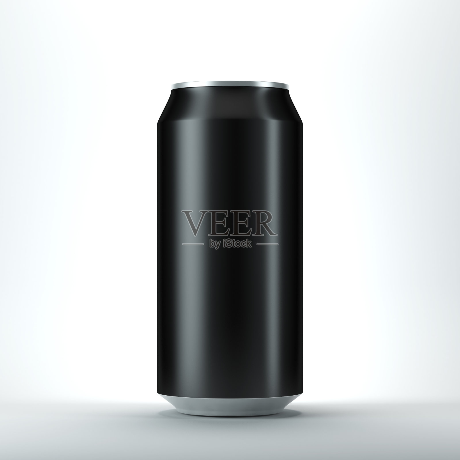 黑色铝罐啤酒和其他饮料，孤立模型插画图片素材
