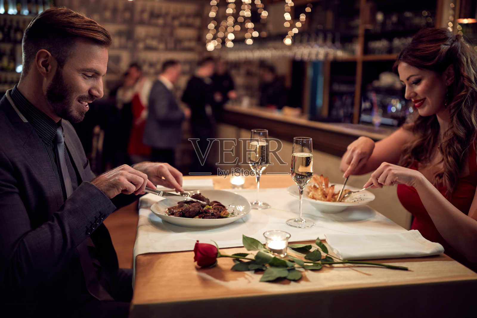 晚餐couple-concept照片摄影图片