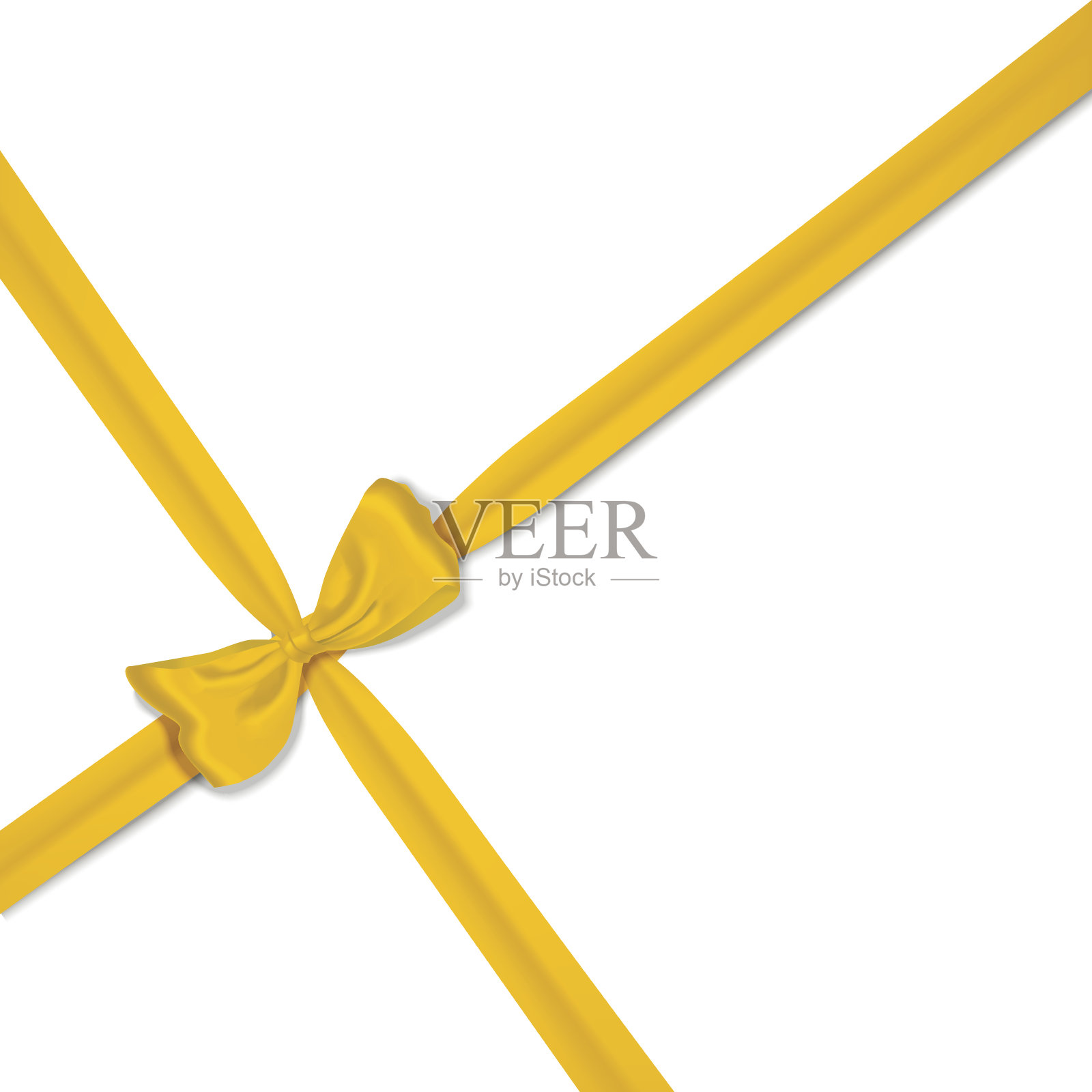 矢量黄色现实弓设计元素图片