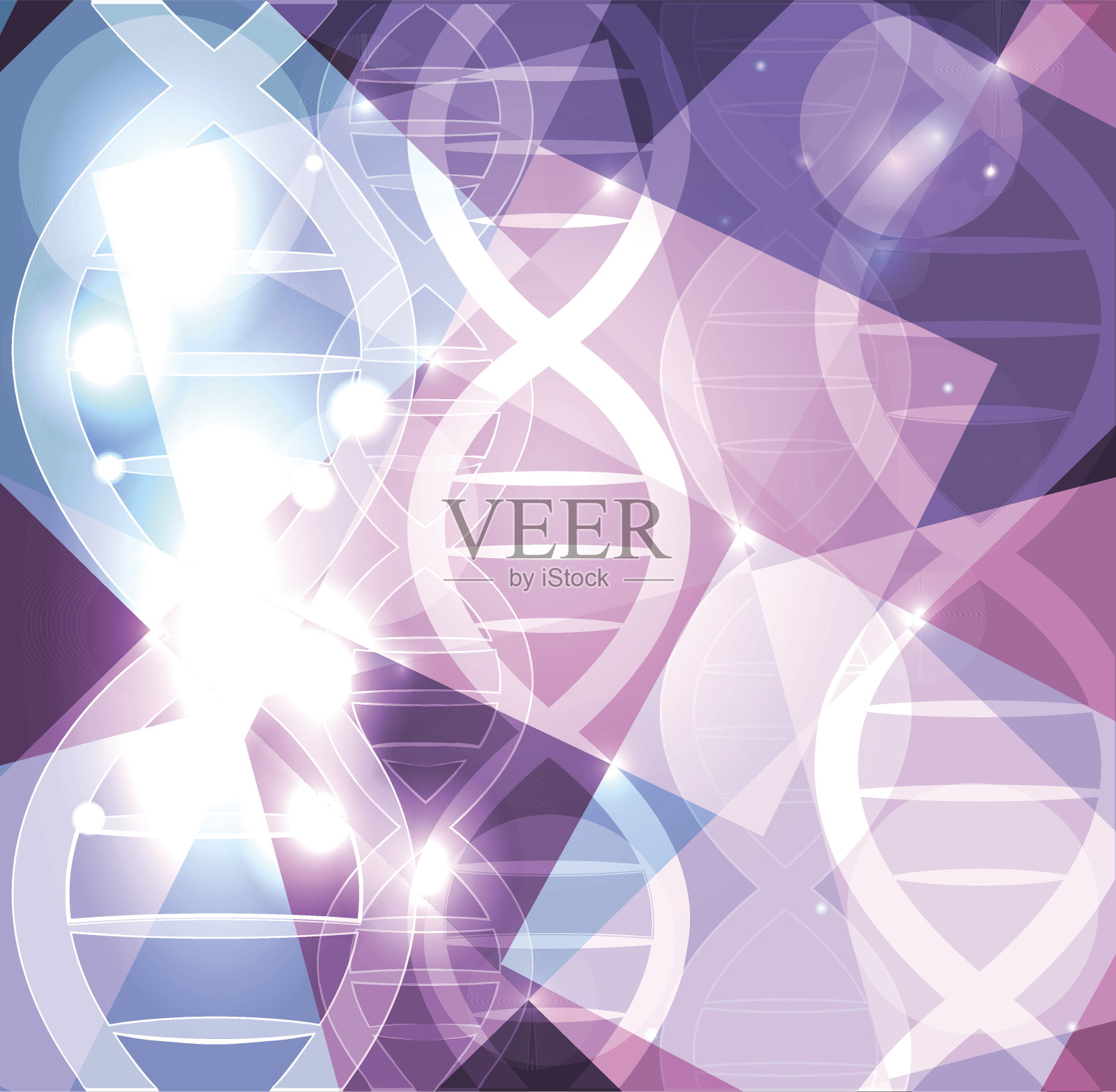 DNA链抽象彩色背景插画图片素材