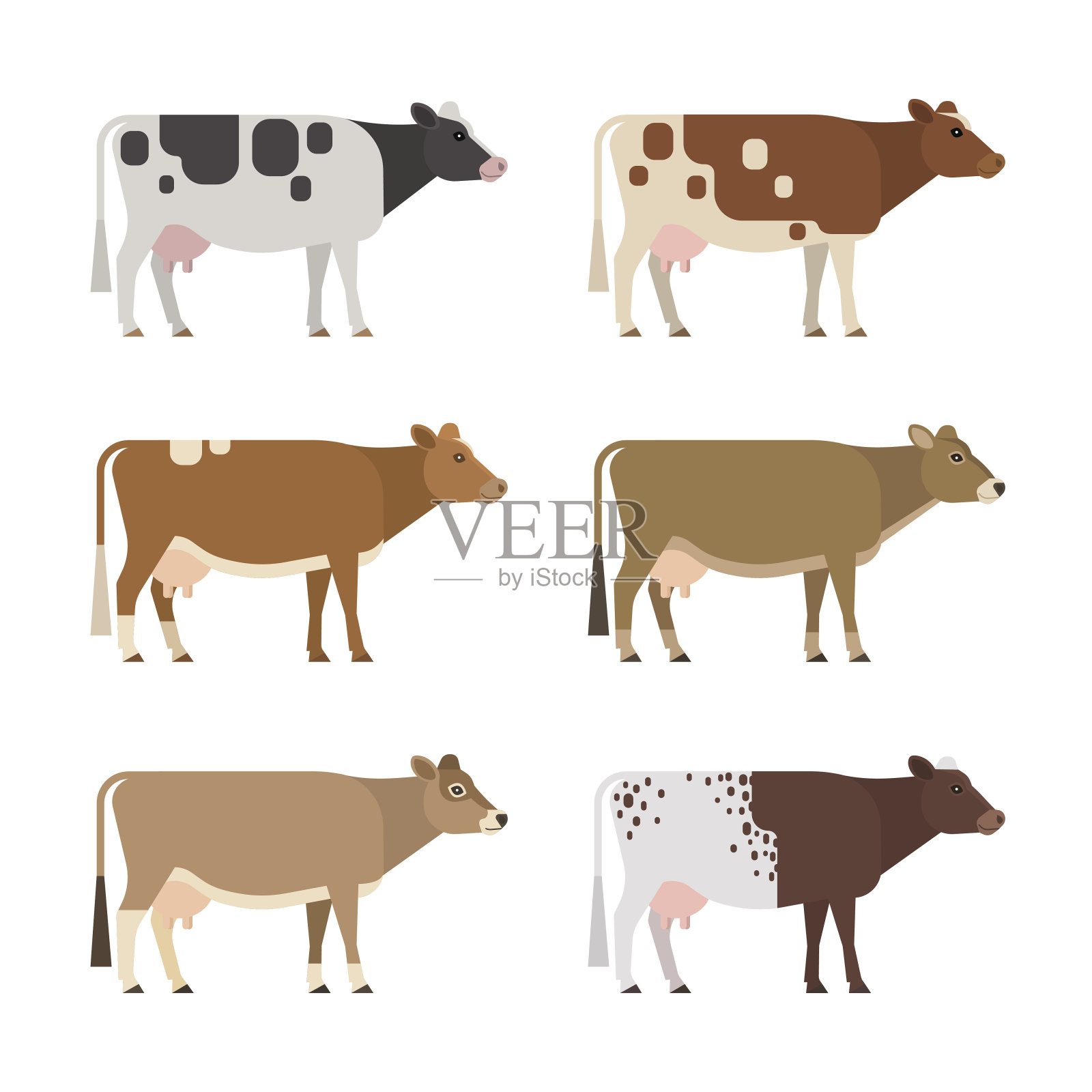 奶牛设计元素图片