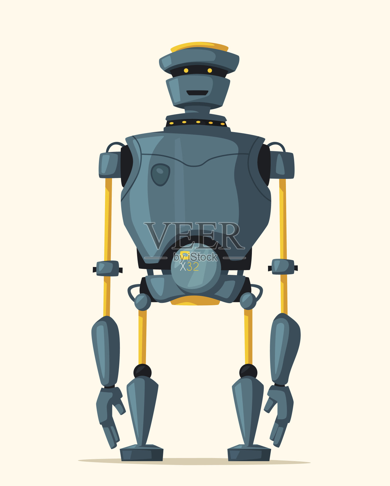 机器人的性格。科技的未来。卡通矢量图插画图片素材