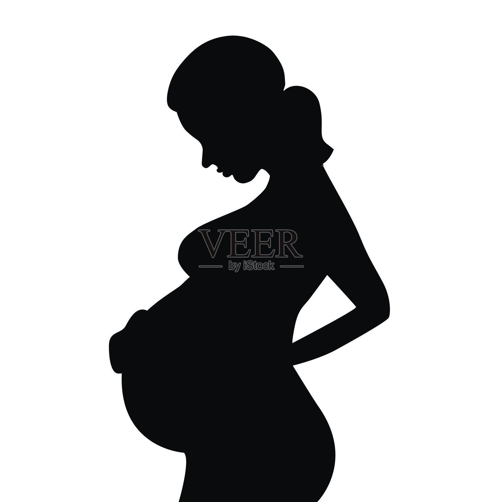 孕妇Siluette设计元素图片