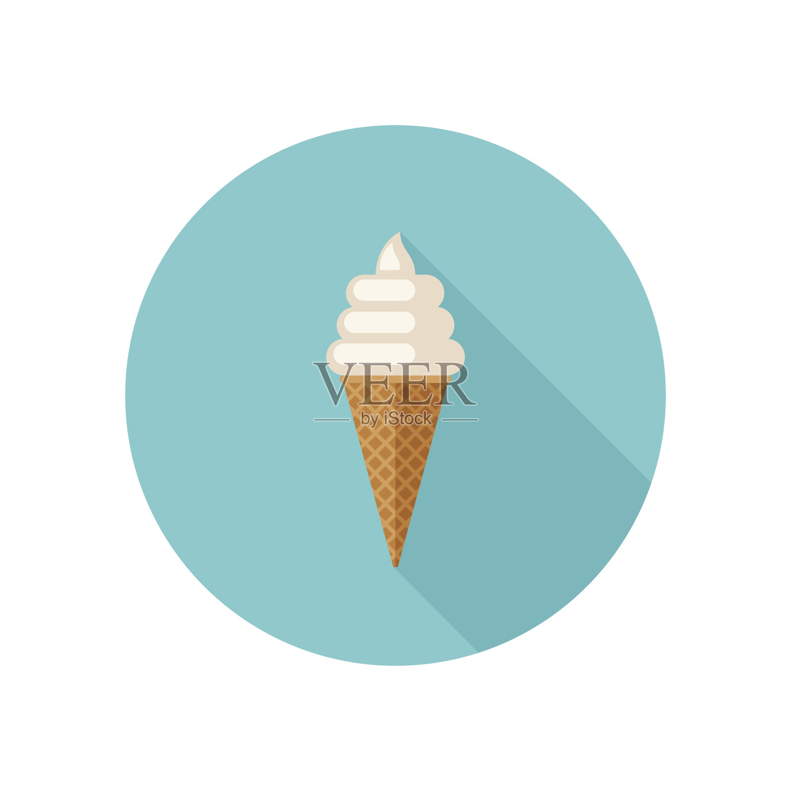 华夫蛋筒冰淇淋设计元素图片