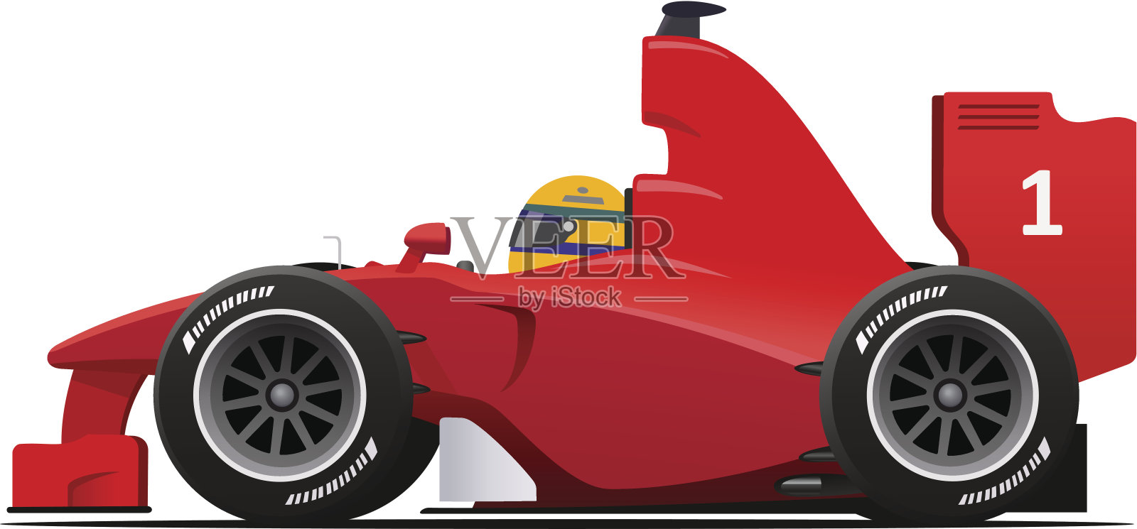 f1红色赛车插画图片素材