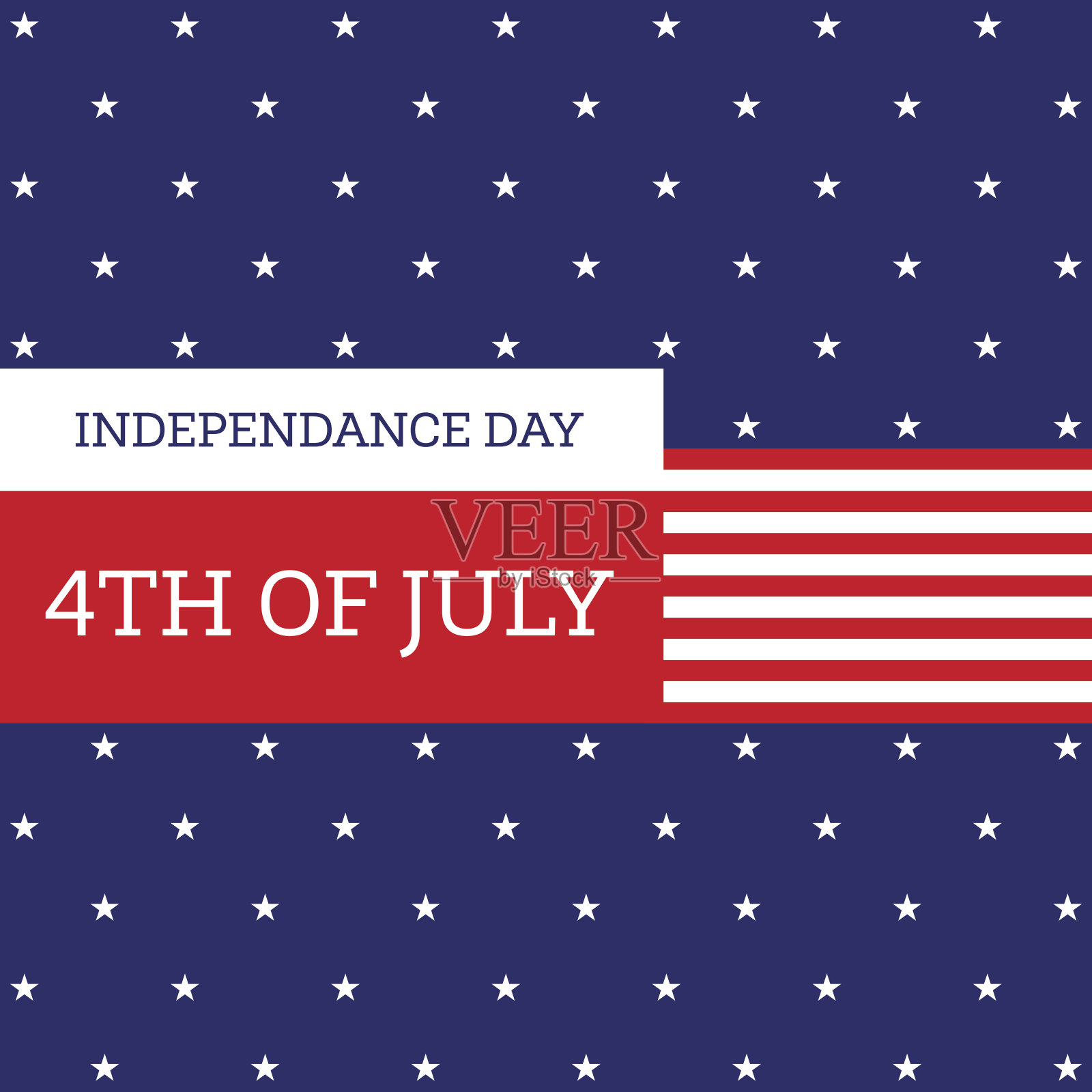 7月4日美国独立日的背景插画图片素材