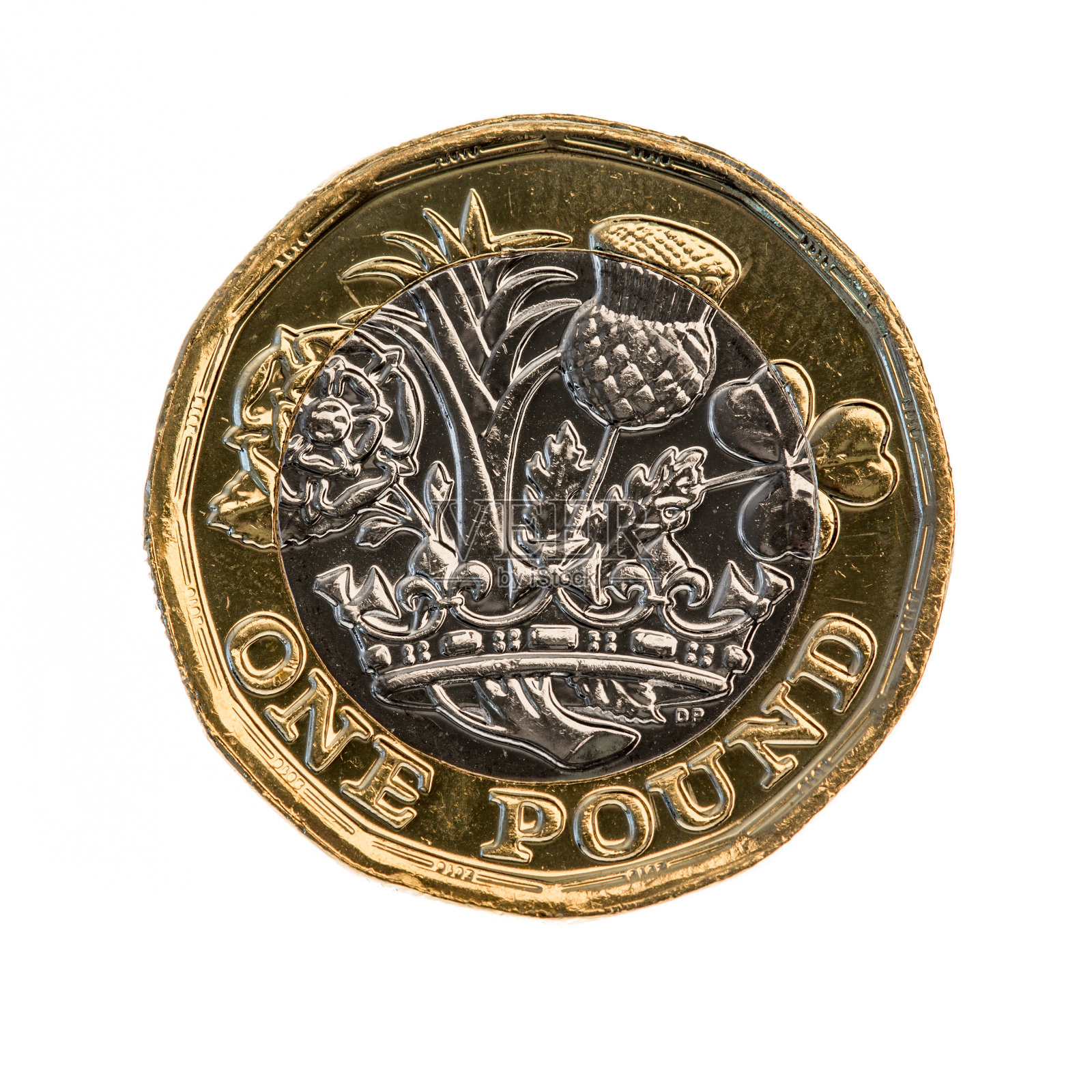 英国一英镑硬币-股票形象照片摄影图片