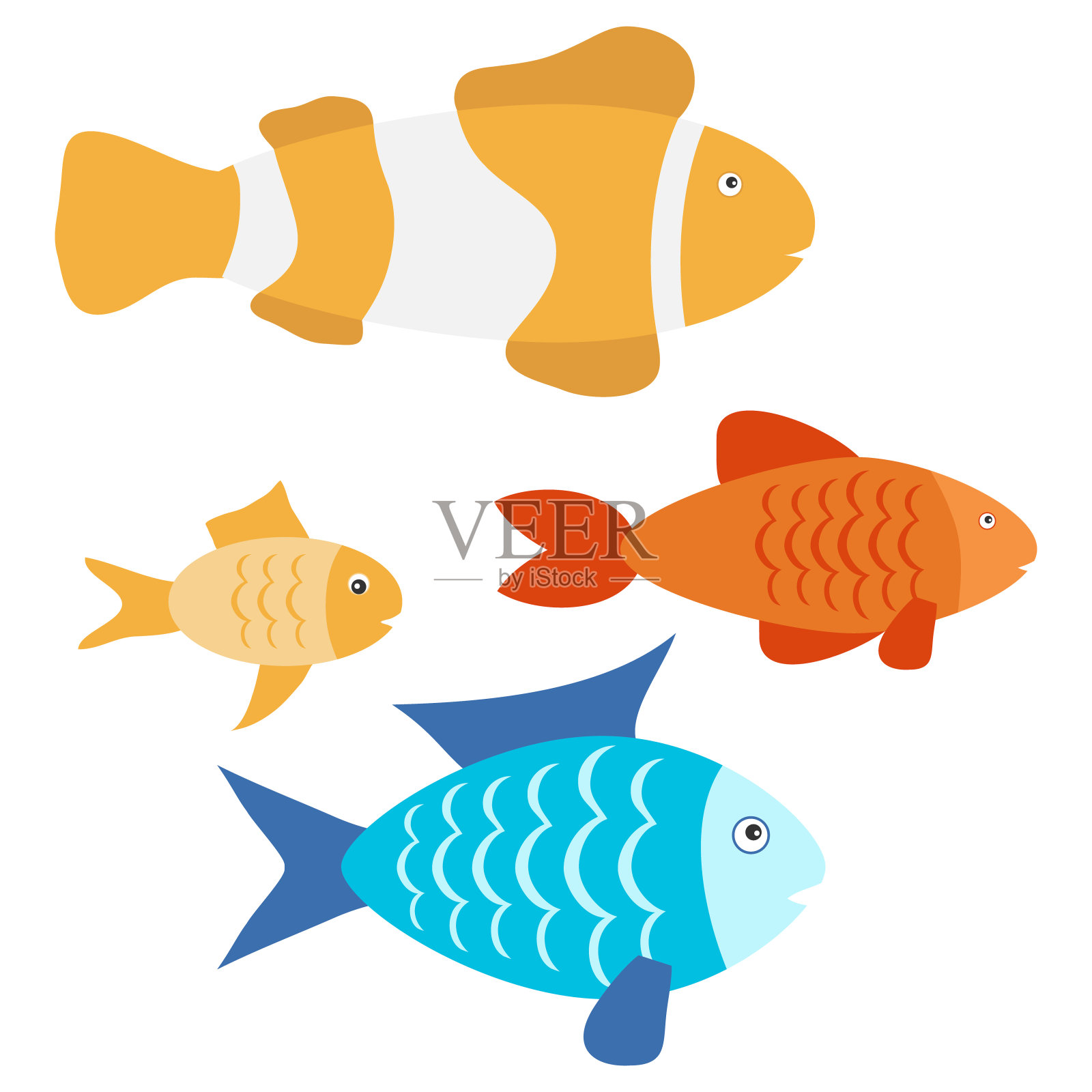 水族馆鱼类设计元素图片