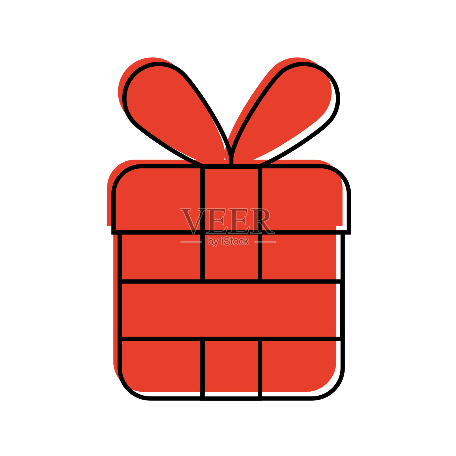 圣诞礼盒包装丝带庆祝设计元素图片
