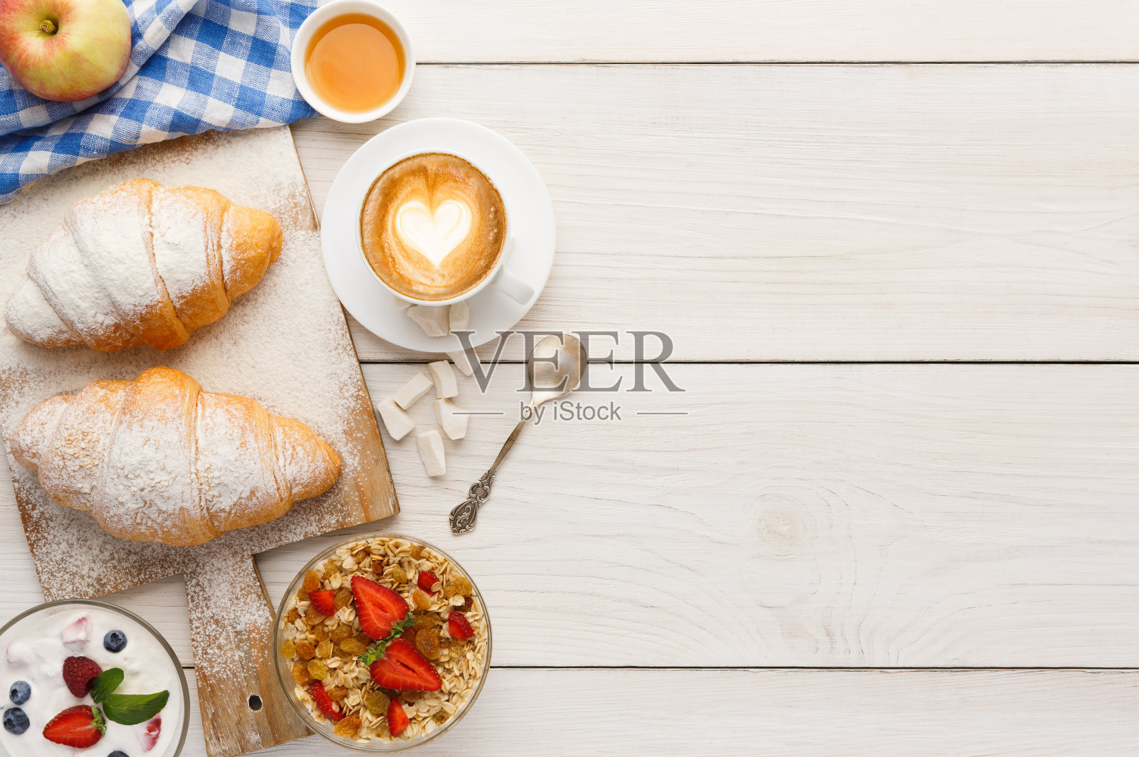 传统法式早餐背景拷贝空间照片摄影图片