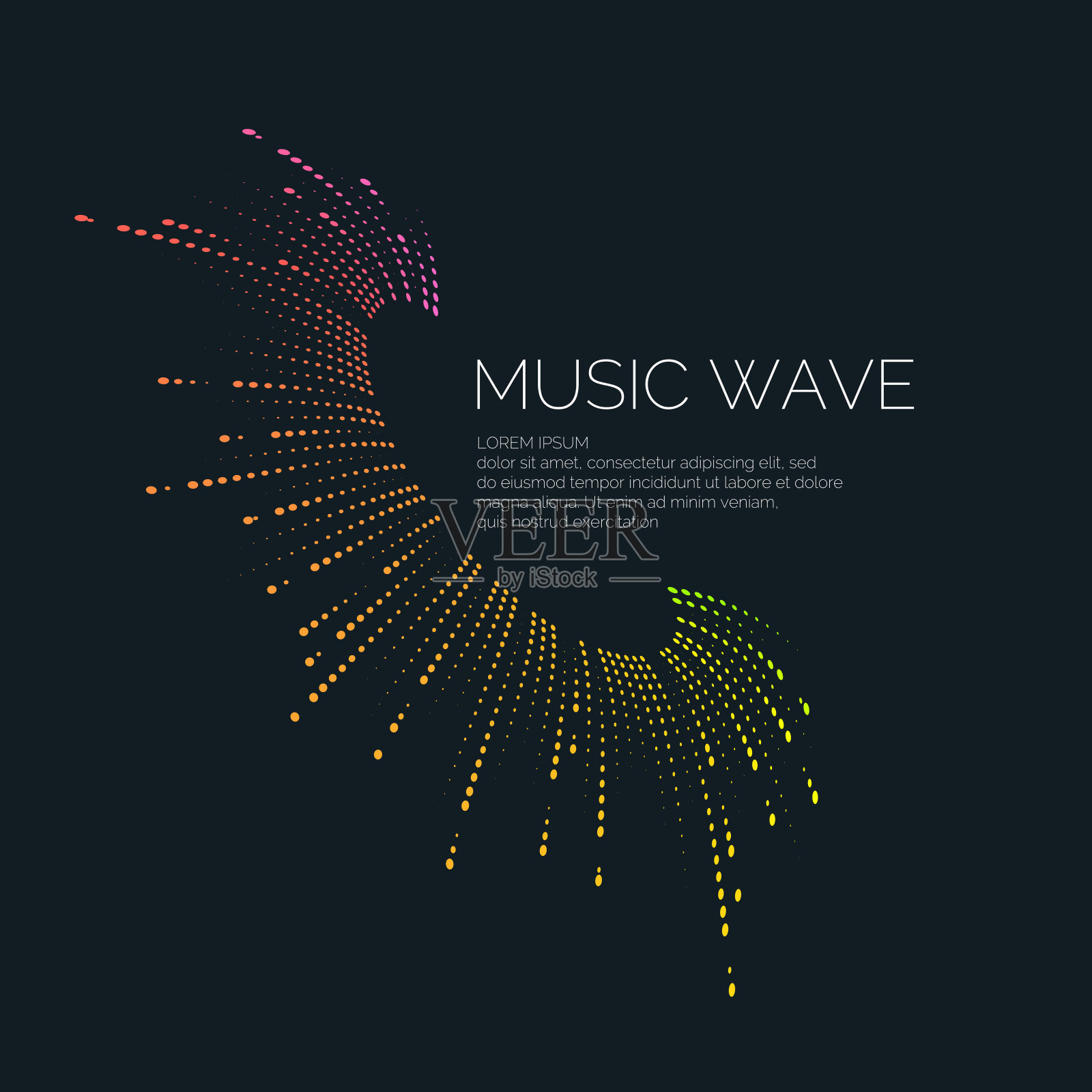 矢量插图音乐波均衡器的形式插画图片素材