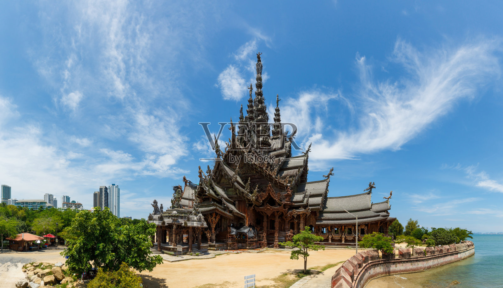 泰国芭堤雅的真理圣殿照片摄影图片