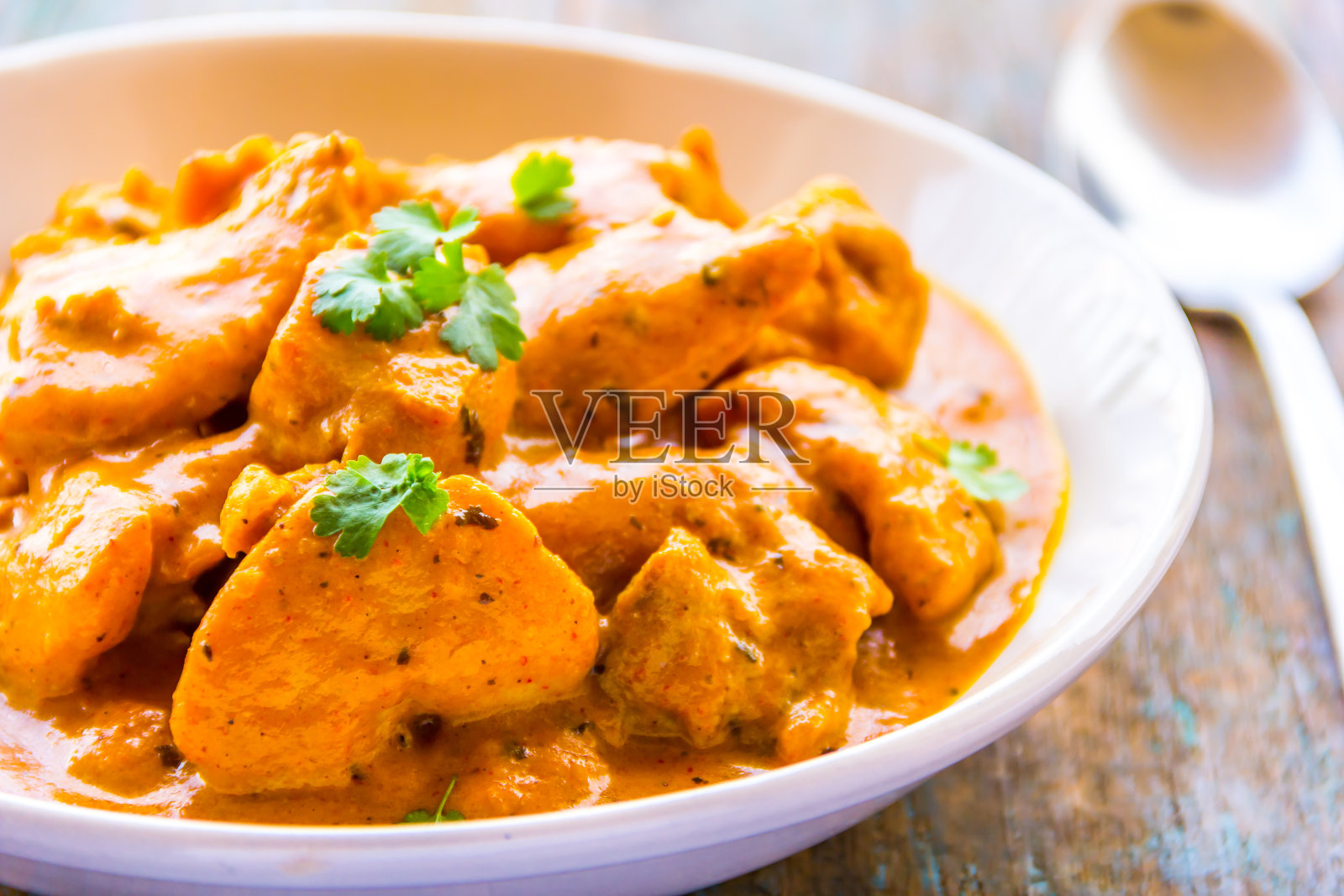 黄油鸡-印度咖喱鸡照片摄影图片