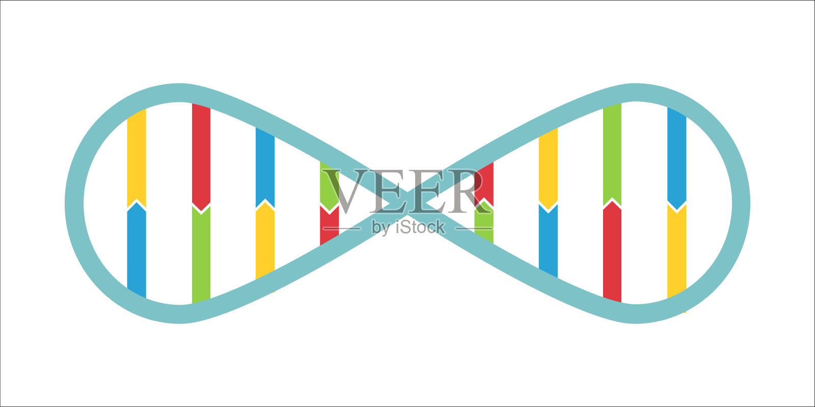 DNA螺旋无限符号插画图片素材