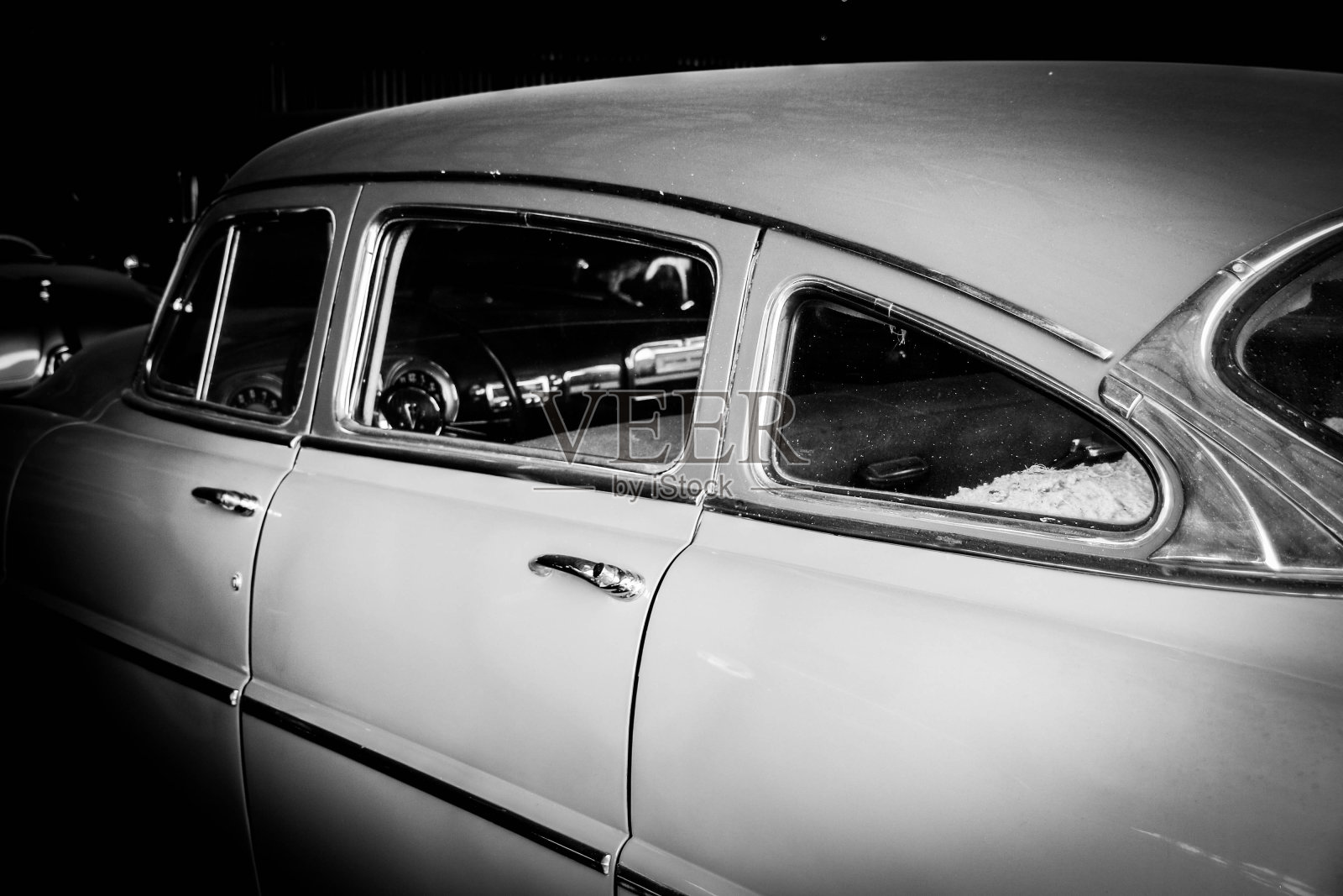 老式汽车黑色和白色照片摄影图片