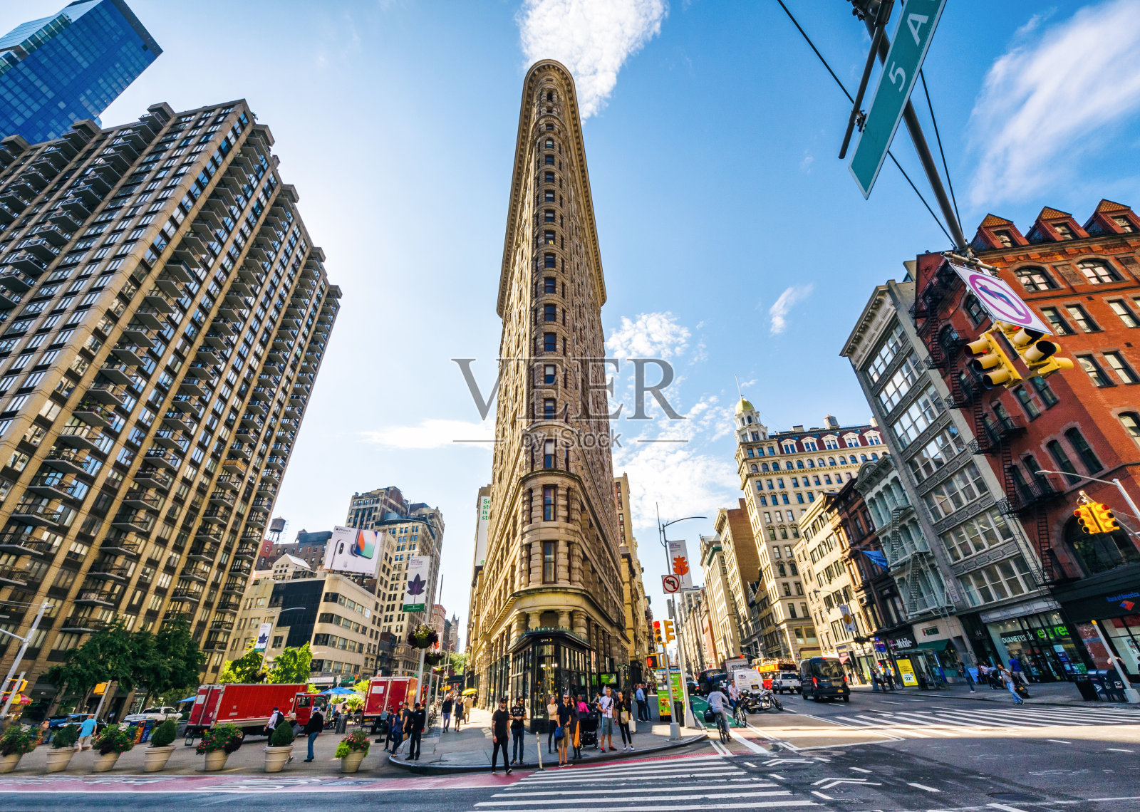 熨斗大厦纽约曼哈顿中城区照片摄影图片