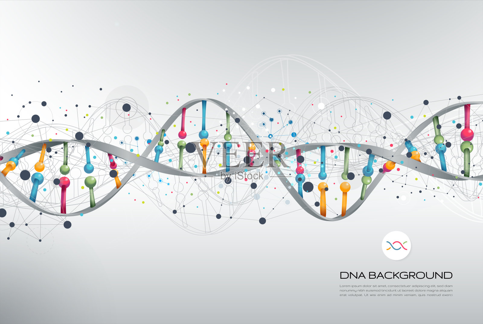 DNA抽象背景插画图片素材