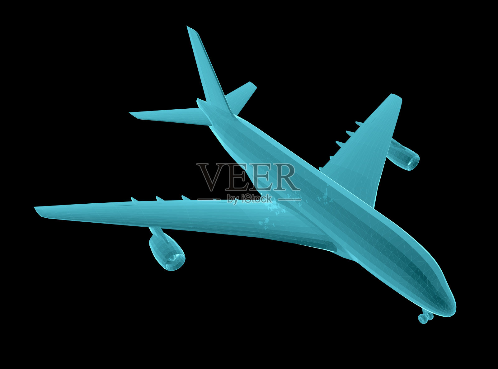 飞机。x光图像插画图片素材