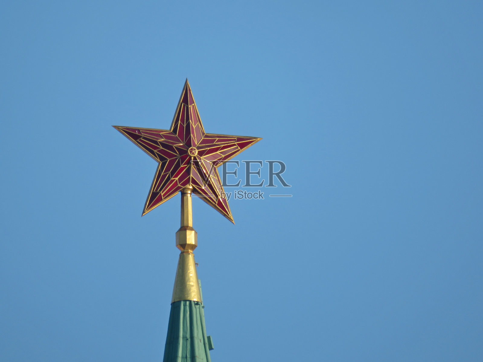 莫斯科红场上空的红星照片摄影图片
