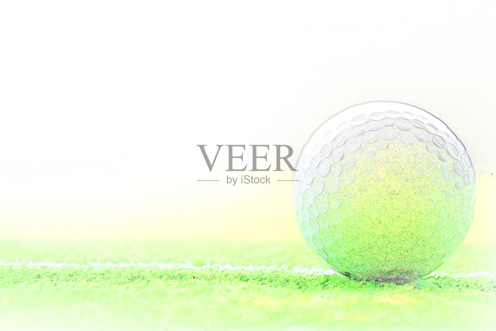抽象高尔夫球水彩画背景。照片摄影图片