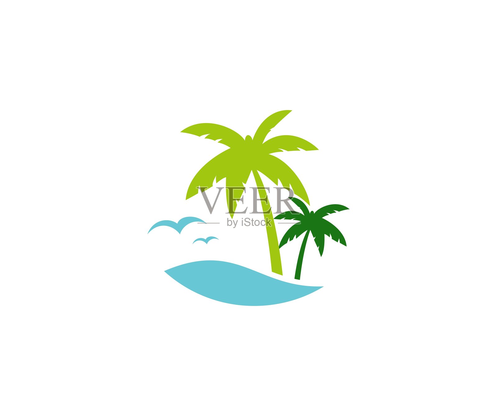 棕榈夏天图标设计元素图片