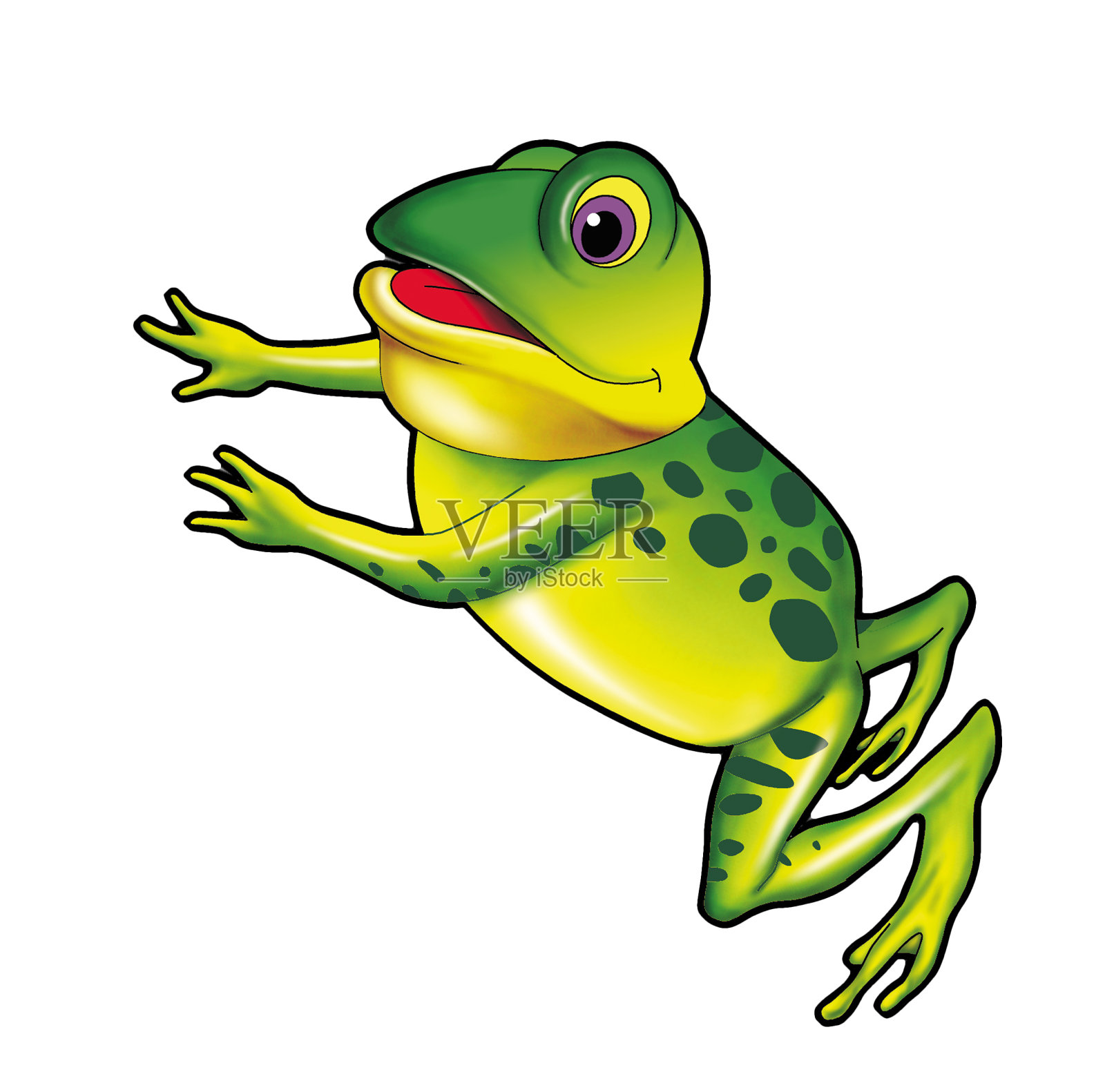 跳跃的青蛙- jpg插图设计元素图片