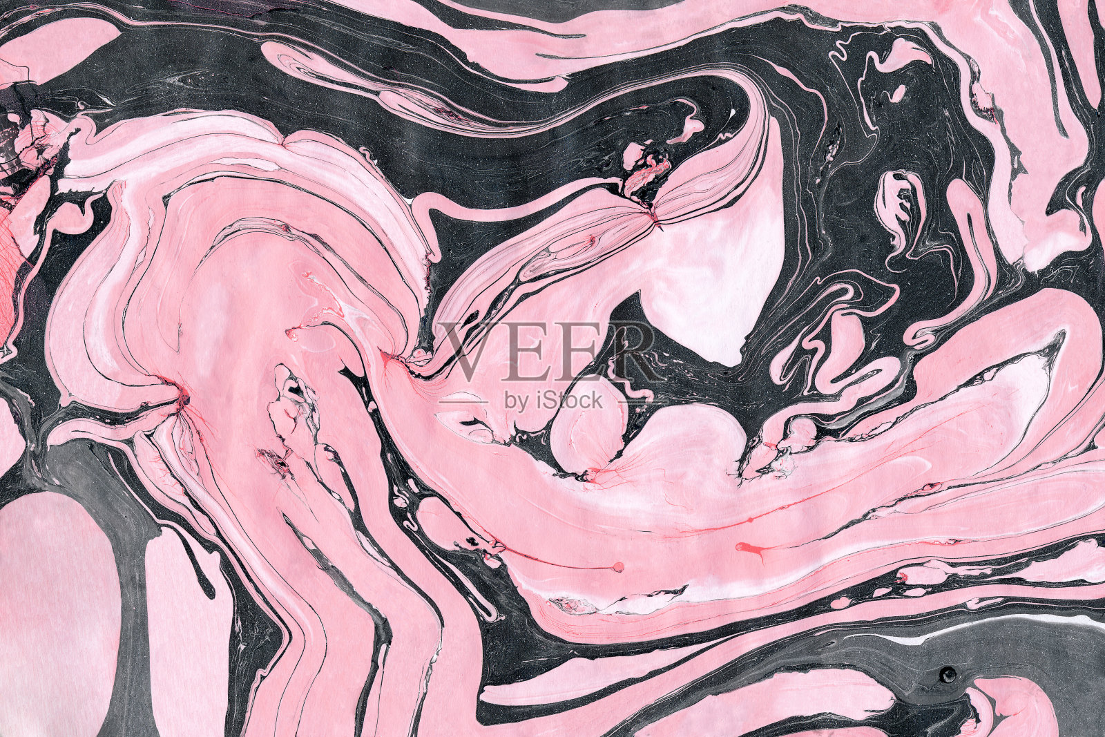 黑色和粉红色的大理石背景。插画图片素材
