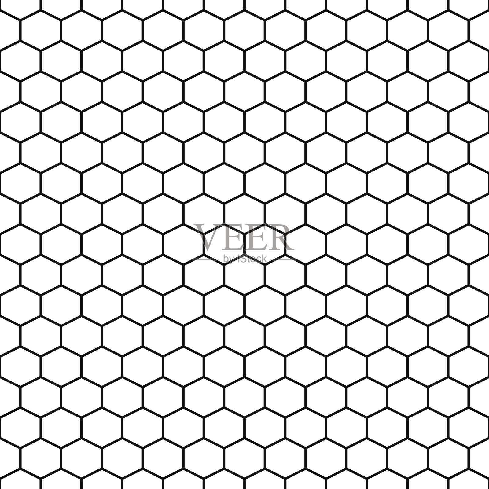 六边形网格单元矢量无缝模式插画图片素材