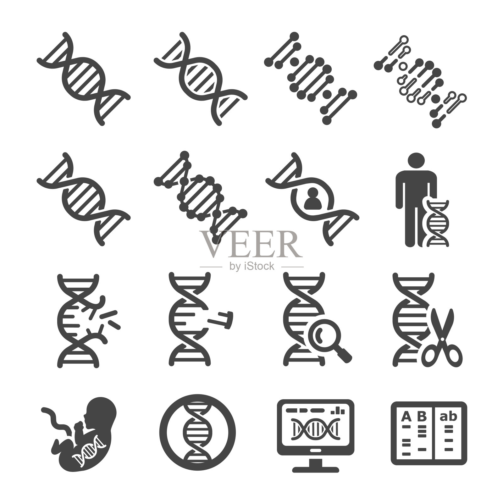 DNA图标图标素材