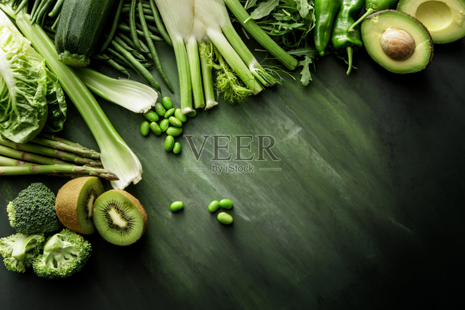 蔬菜:各种绿色蔬菜静物照片摄影图片