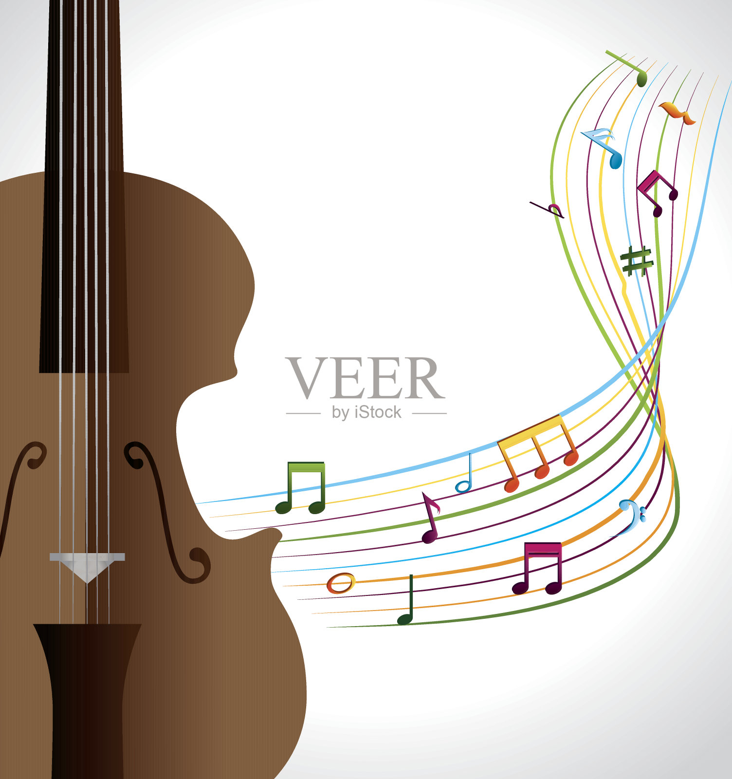 古典小提琴孤立图标设计插画图片素材