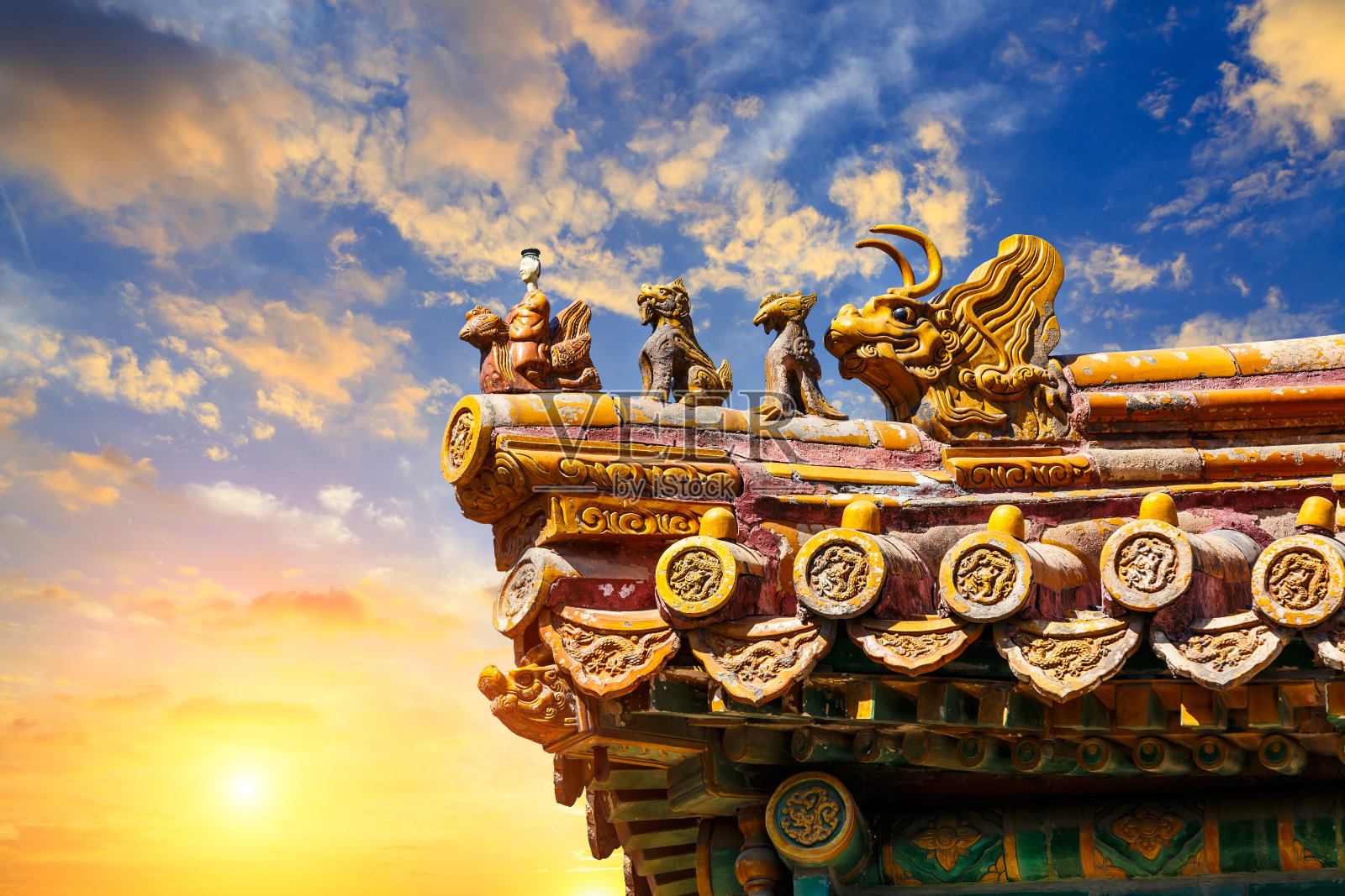 北京紫禁城精美的屋檐，中国照片摄影图片