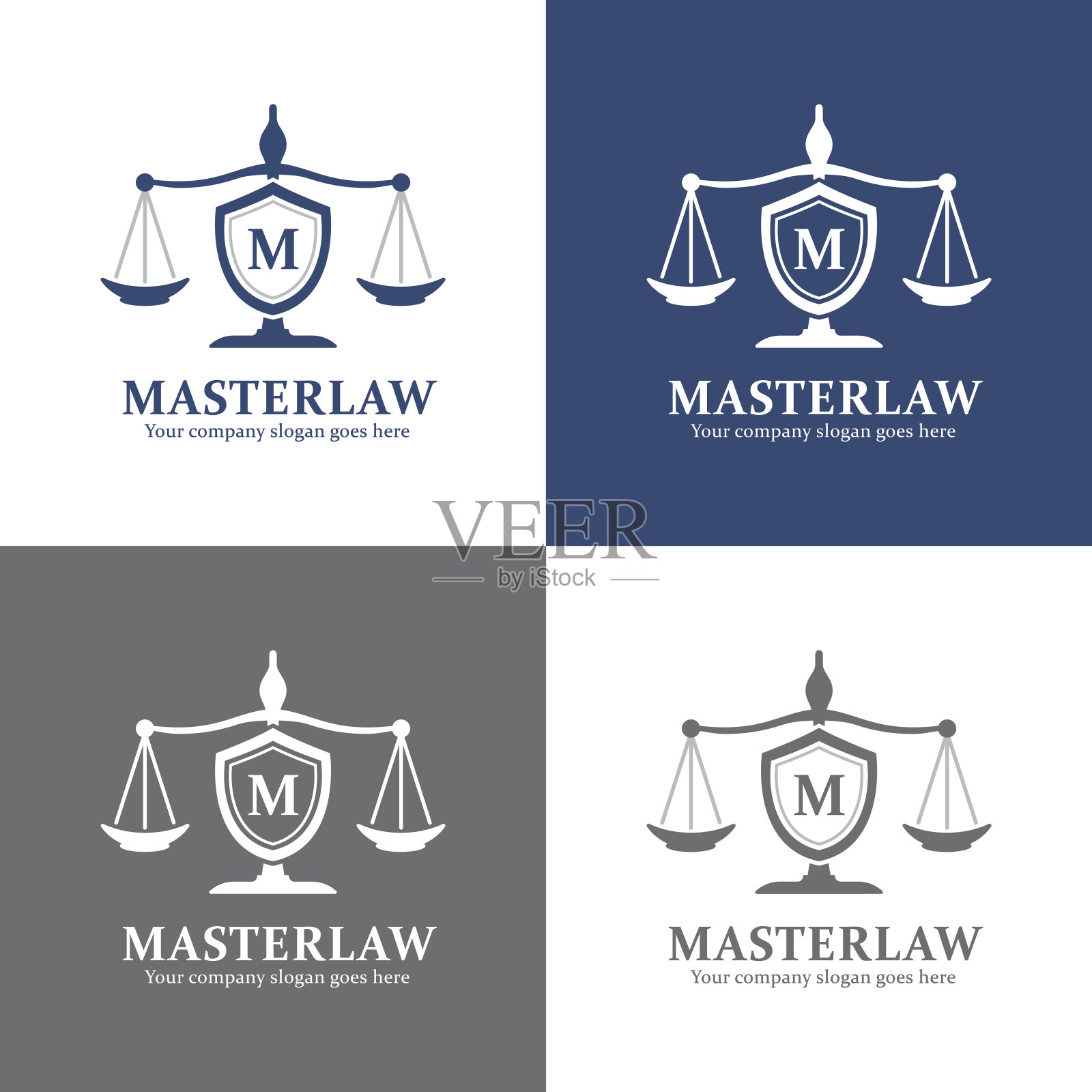 律师和司法办公室的偶像，律师品牌插画图片素材